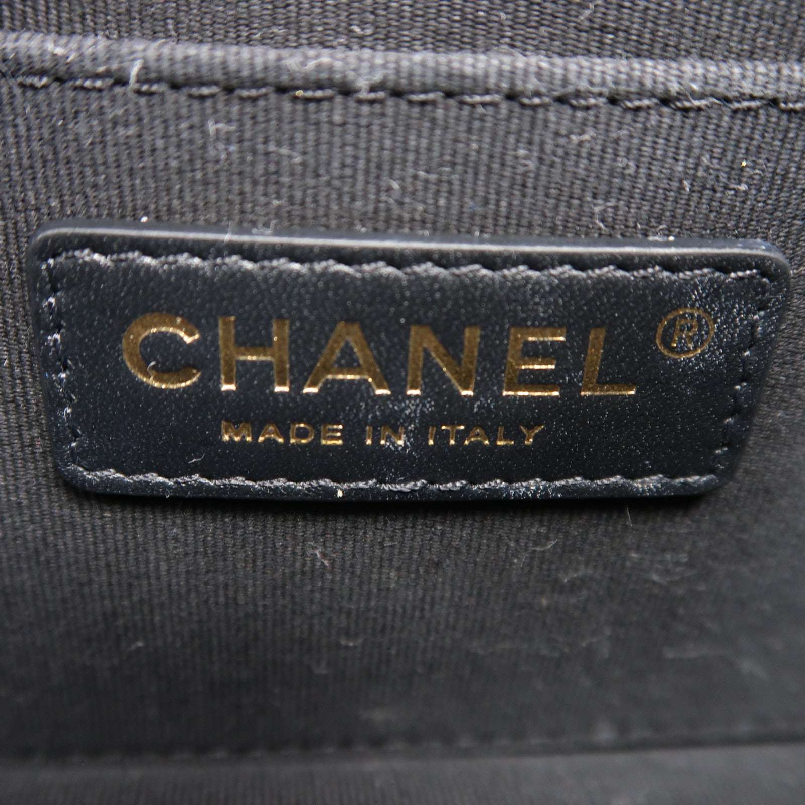 CHANEL 菱格牛仔布Chain Shoulder金扣鏈帶肩背袋藍色