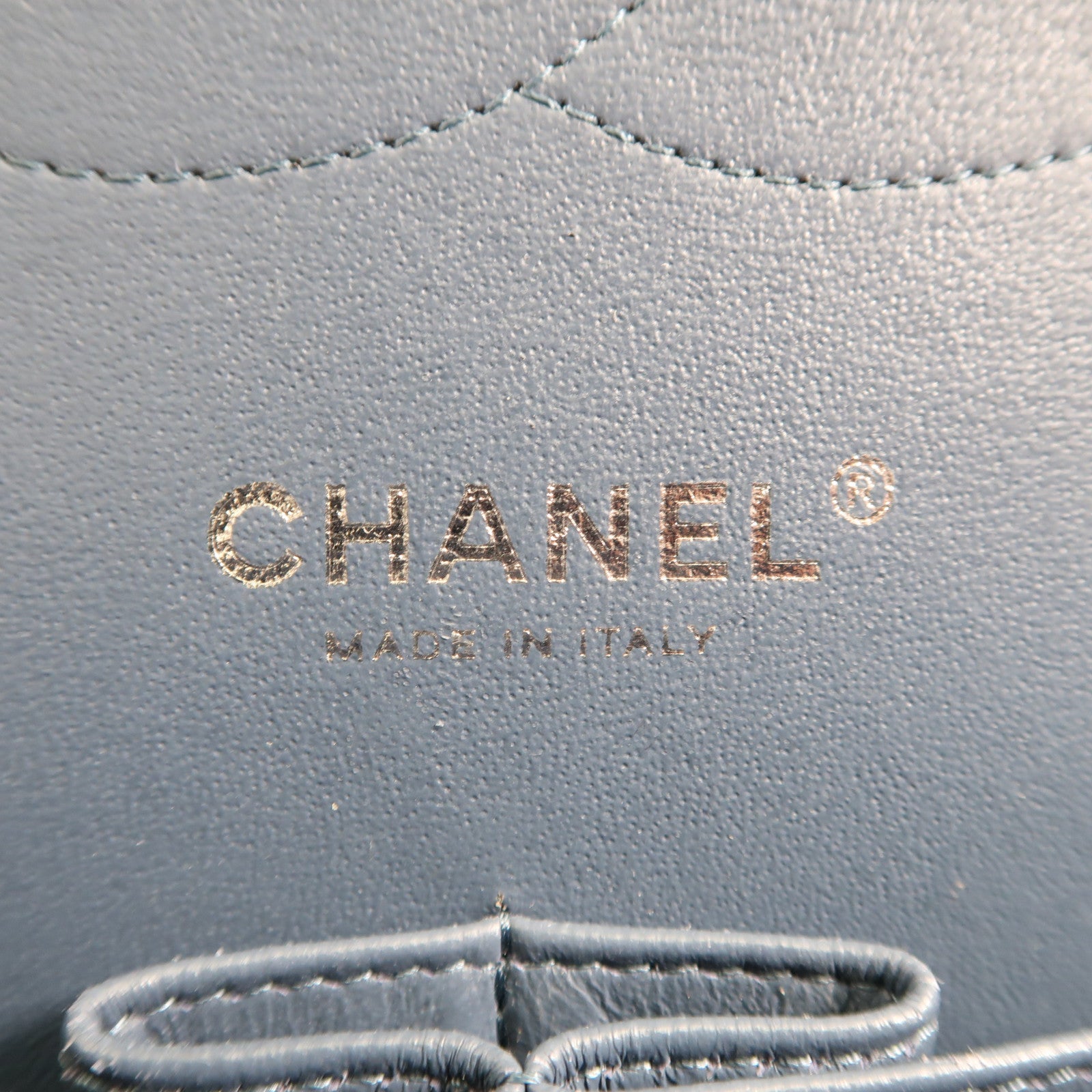 CHANEL 羊皮皮革Large Classic銀扣鏈帶肩背袋