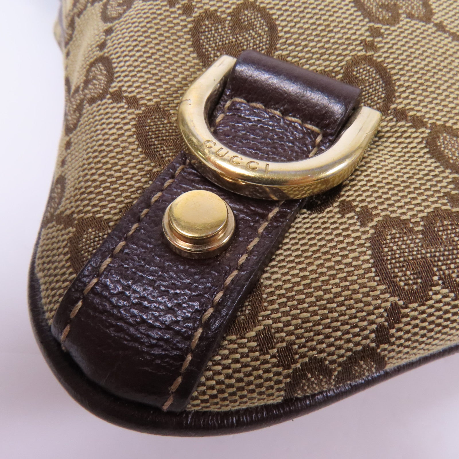 GUCCI 帆布Shoulder Bag金扣肩背袋