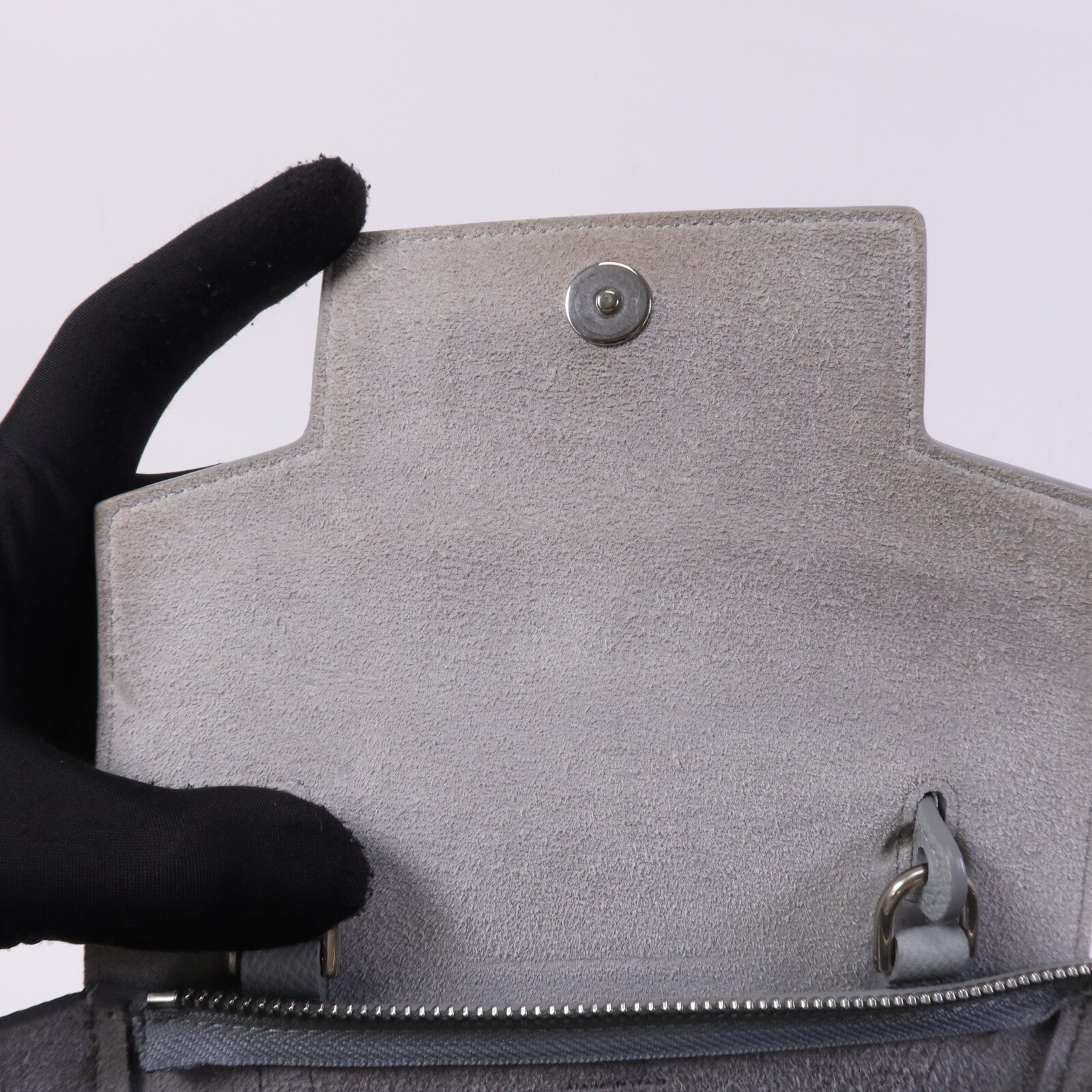 CELINE 牛皮皮革Nano Belt Bag銀扣手挽肩背兩用袋