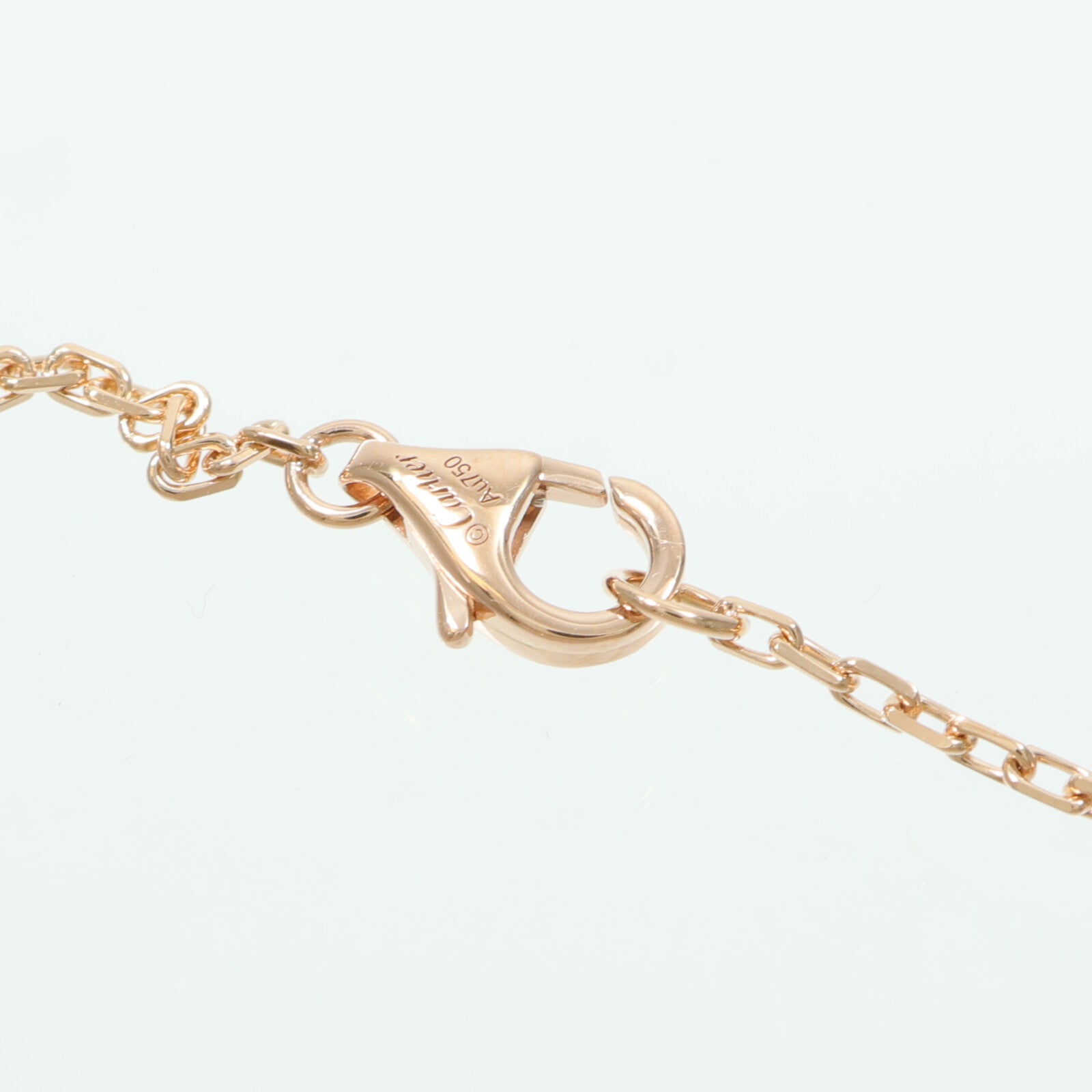 CARTIER 18K玫瑰金Love Necklace Paved鑽石項鍊