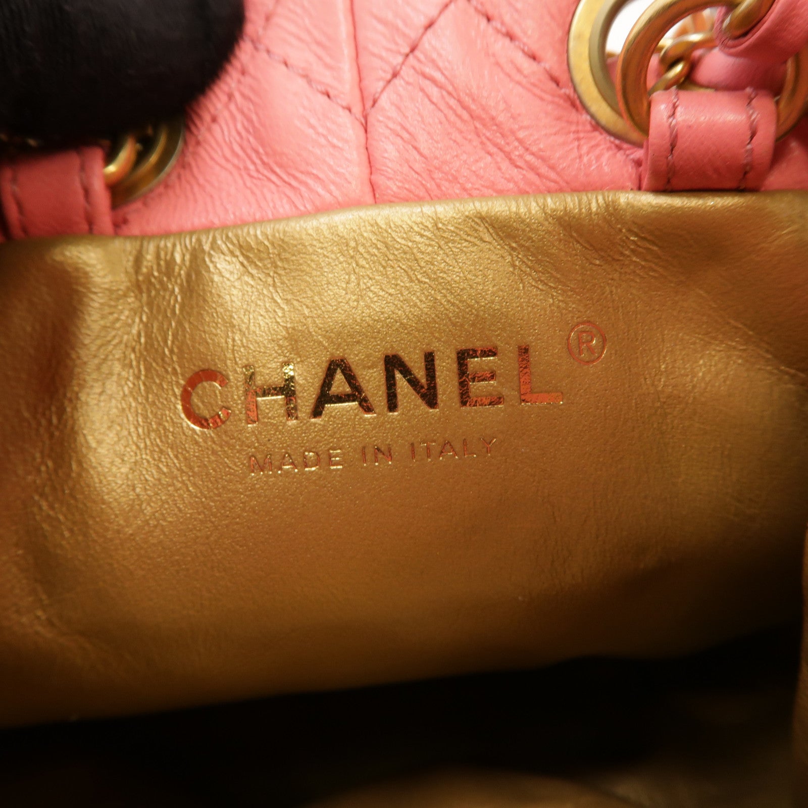 CHANEL 【激減優惠】菱格羊皮皮革Chain Shoulder Bag金扣鏈帶肩背袋粉紅色