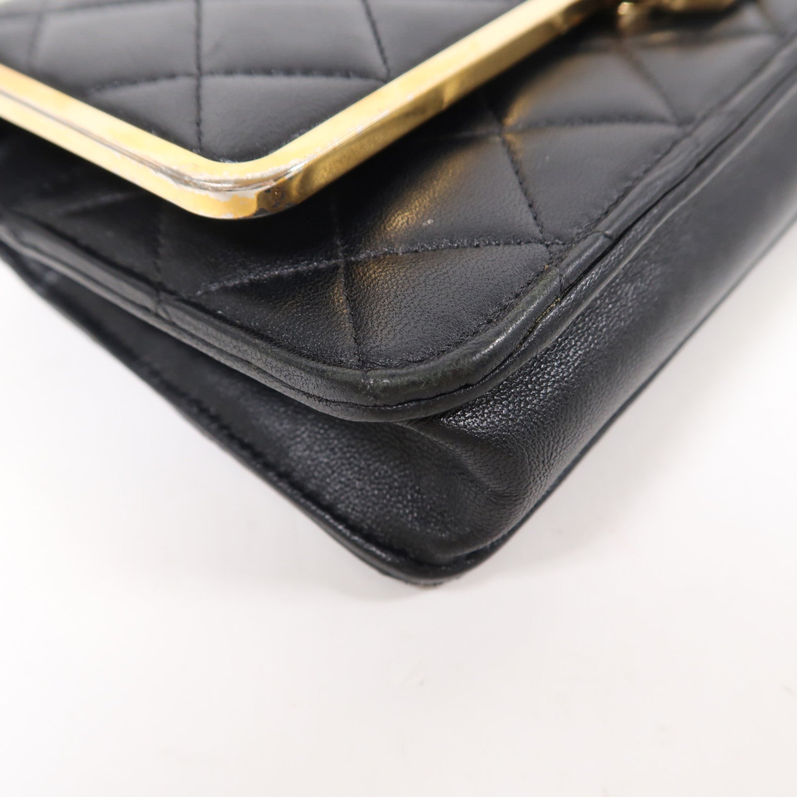 CHANEL 羊皮皮革Wallet On Chain金扣鏈帶肩背袋