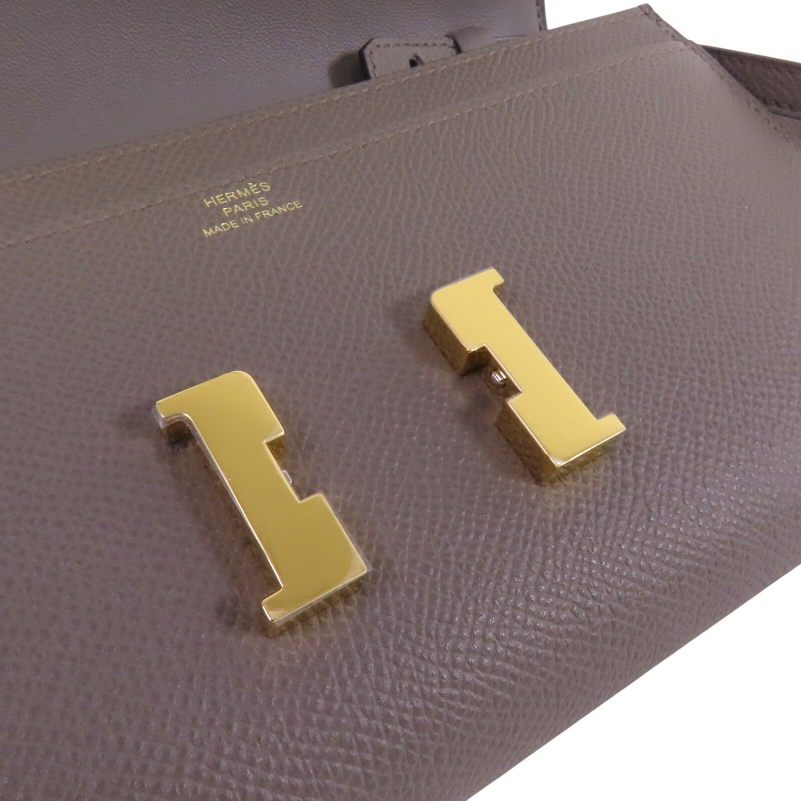 HERMES Epsom皮革Constance To Go金扣肩背袋