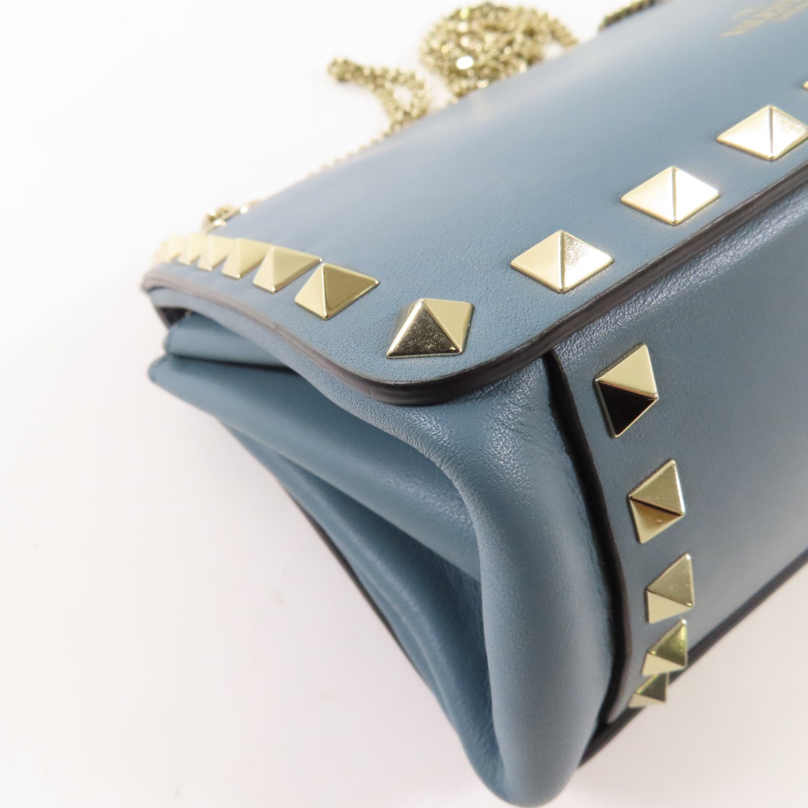 Valentino 牛皮皮革Chain Shoulder Bag金扣鏈帶肩背袋