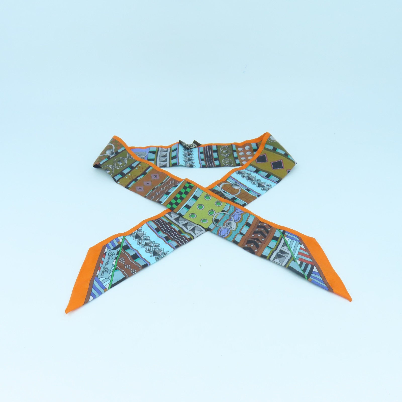 HERMES 【激減優惠】絲質Twilly絲巾彩色