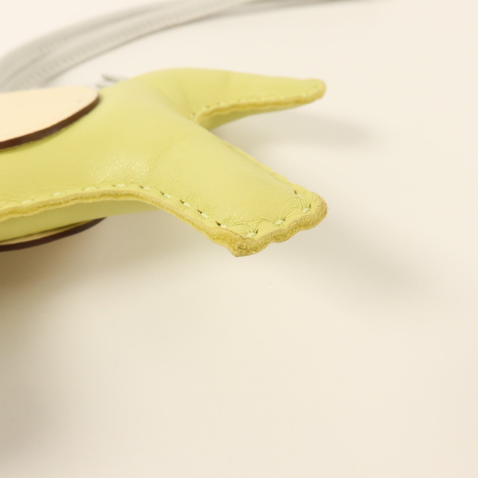 HERMES Milo皮革/Swift皮革Rodeo Pegase MM掛飾Nata/Jaune Bourgeon
