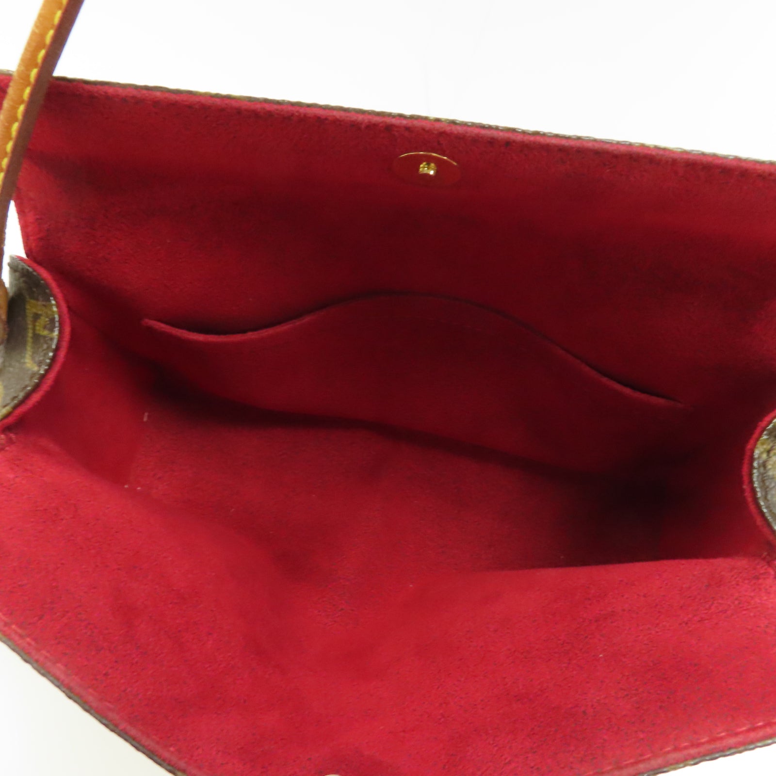 LOUIS VUITTON Monogram Recital金扣手挽袋啡色