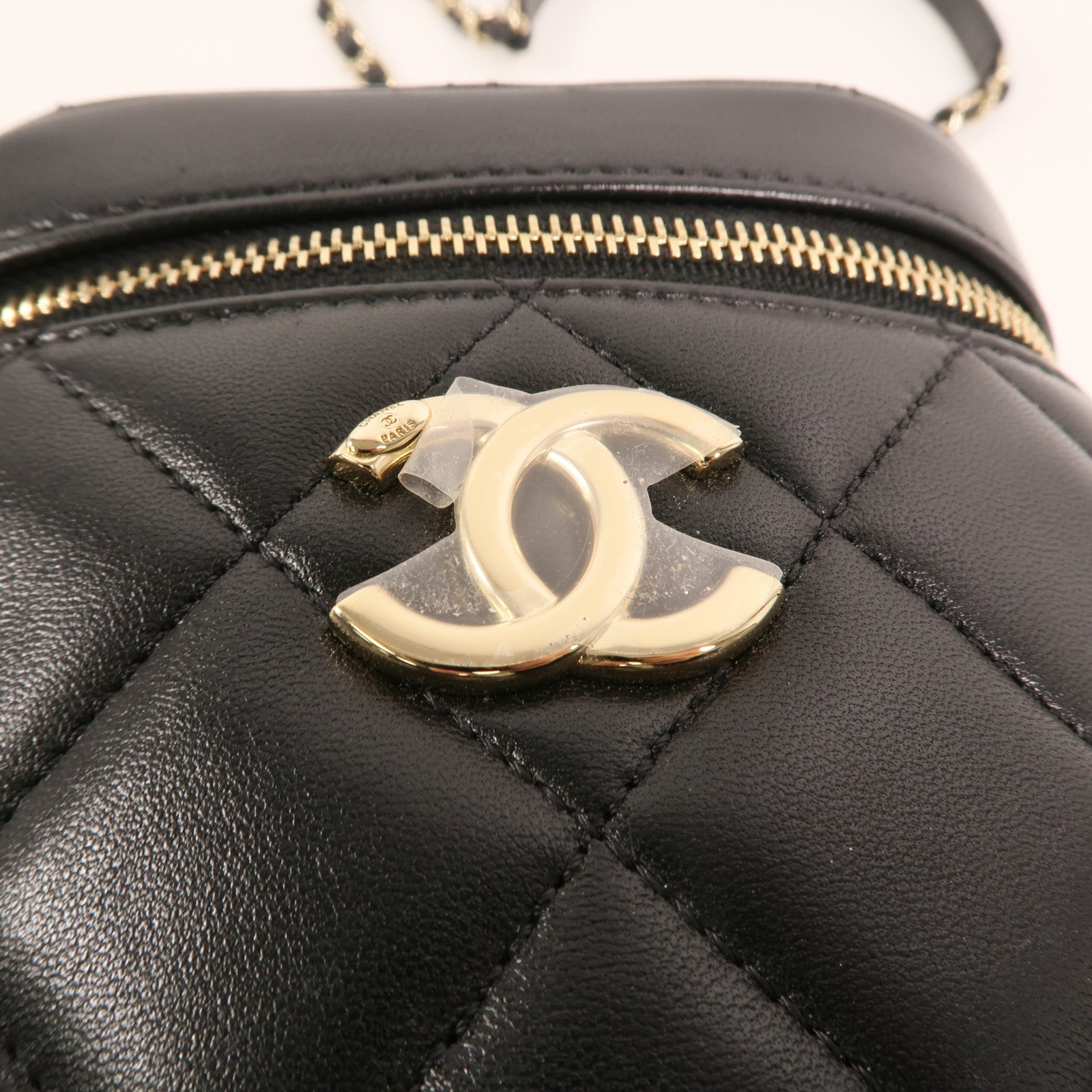 CHANEL 羊皮皮革Shoulder Bag金扣鏈帶手挽肩背兩用袋