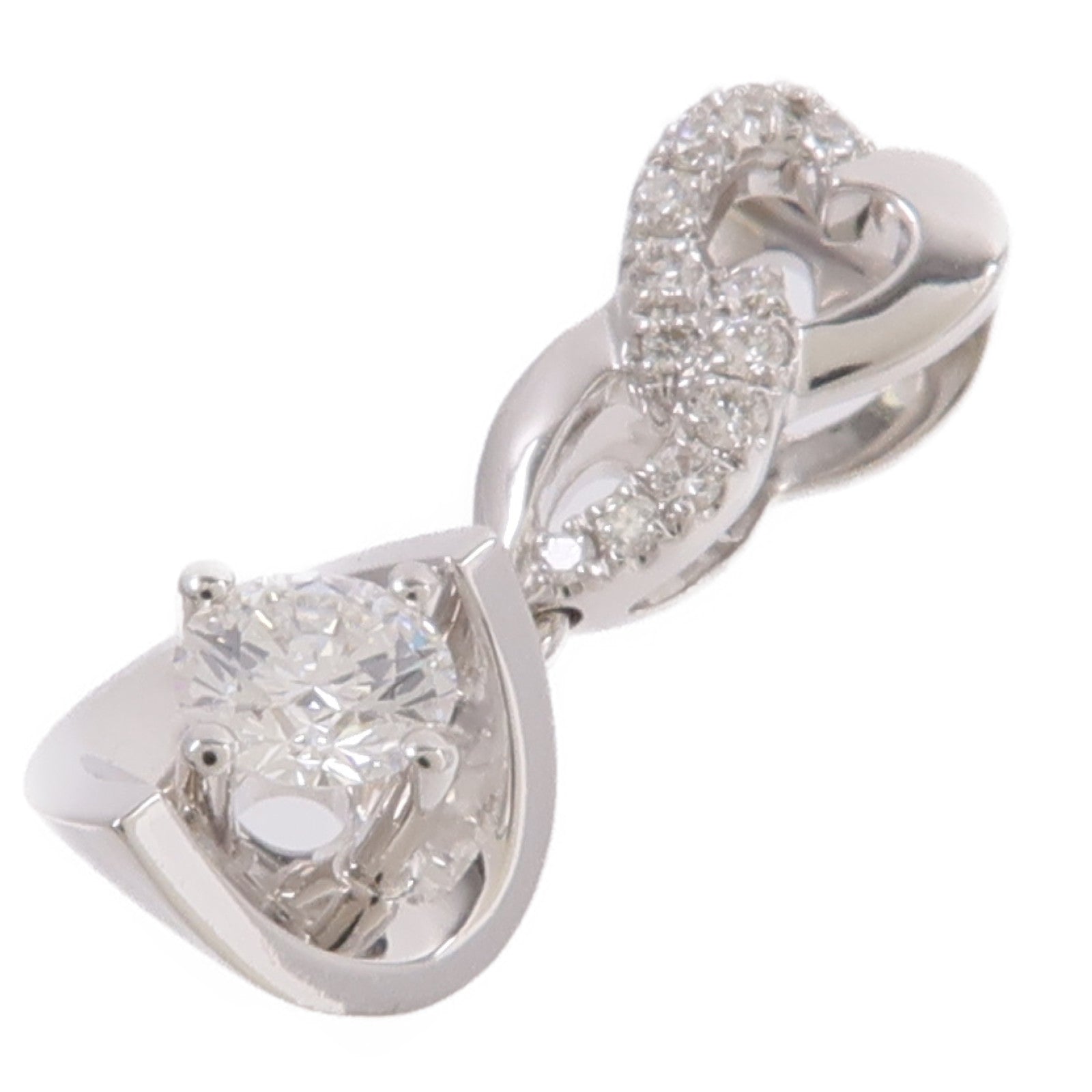 JEWELRY 18K白金Diamond Pendant Top鑽石吊墜