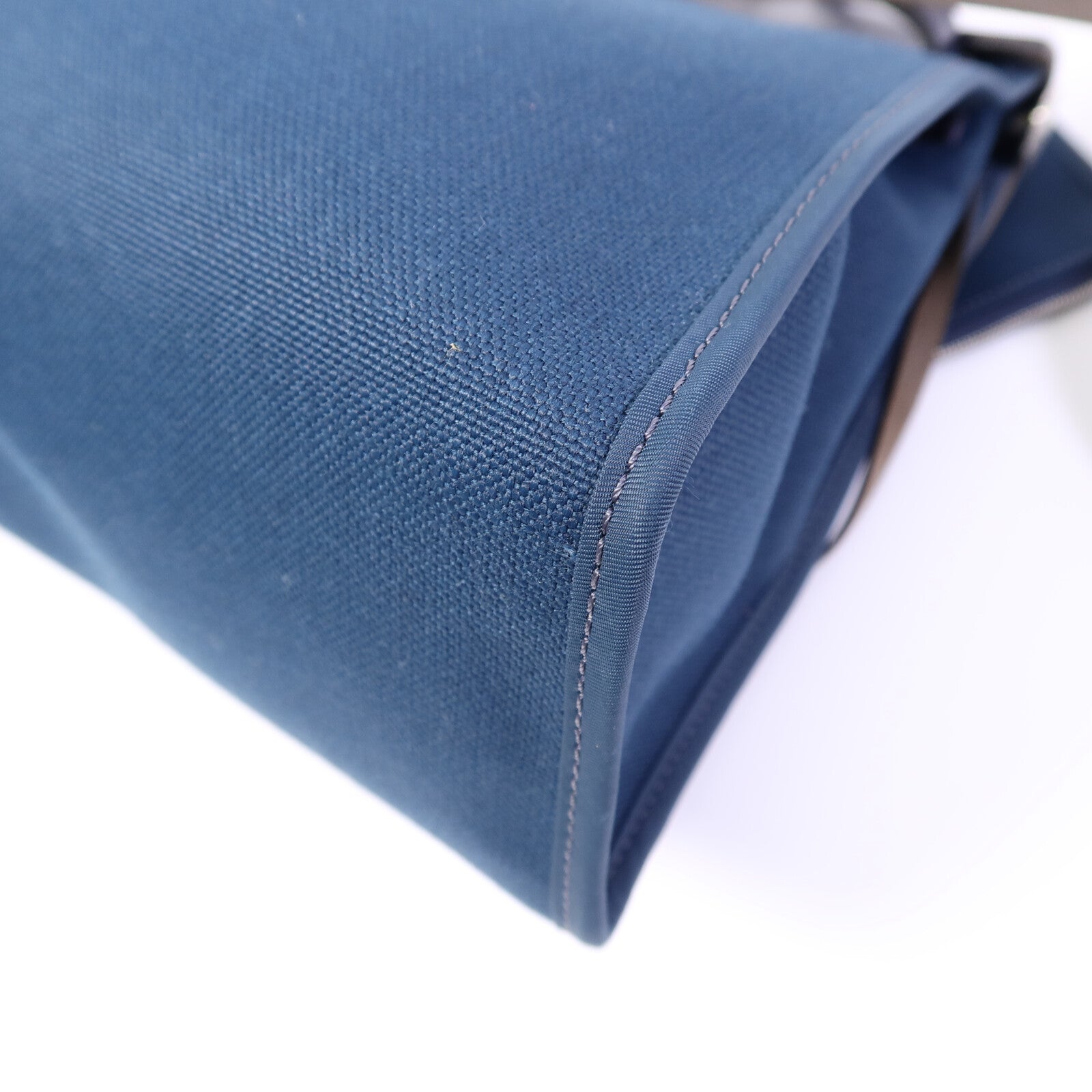 HERMES 帆布Herbag PM手挽肩背兩用袋Ocean Blue/Blue Indi
