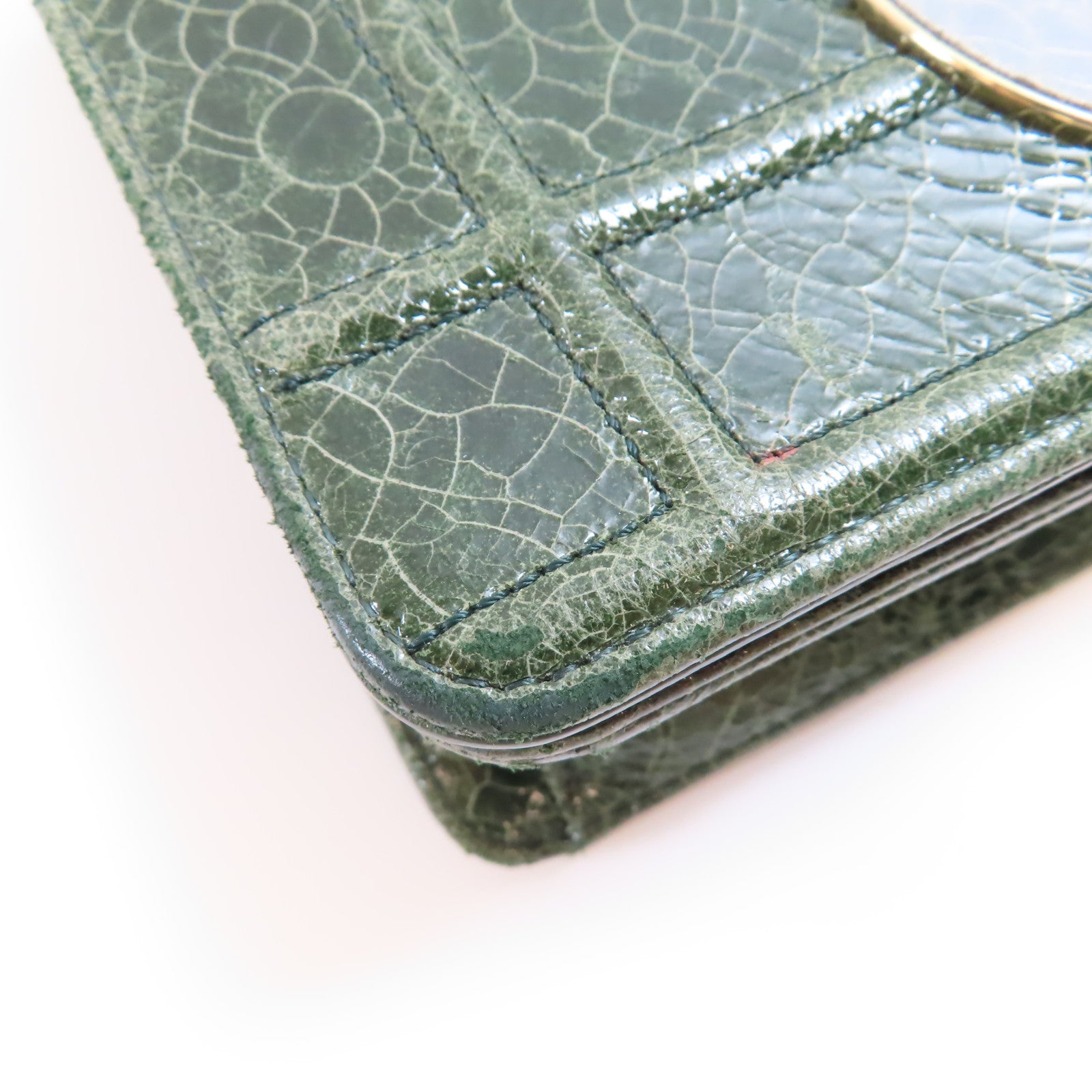 Dior CD GHW Diorama Shoulder Bag M0440 Calfksin Leather Green