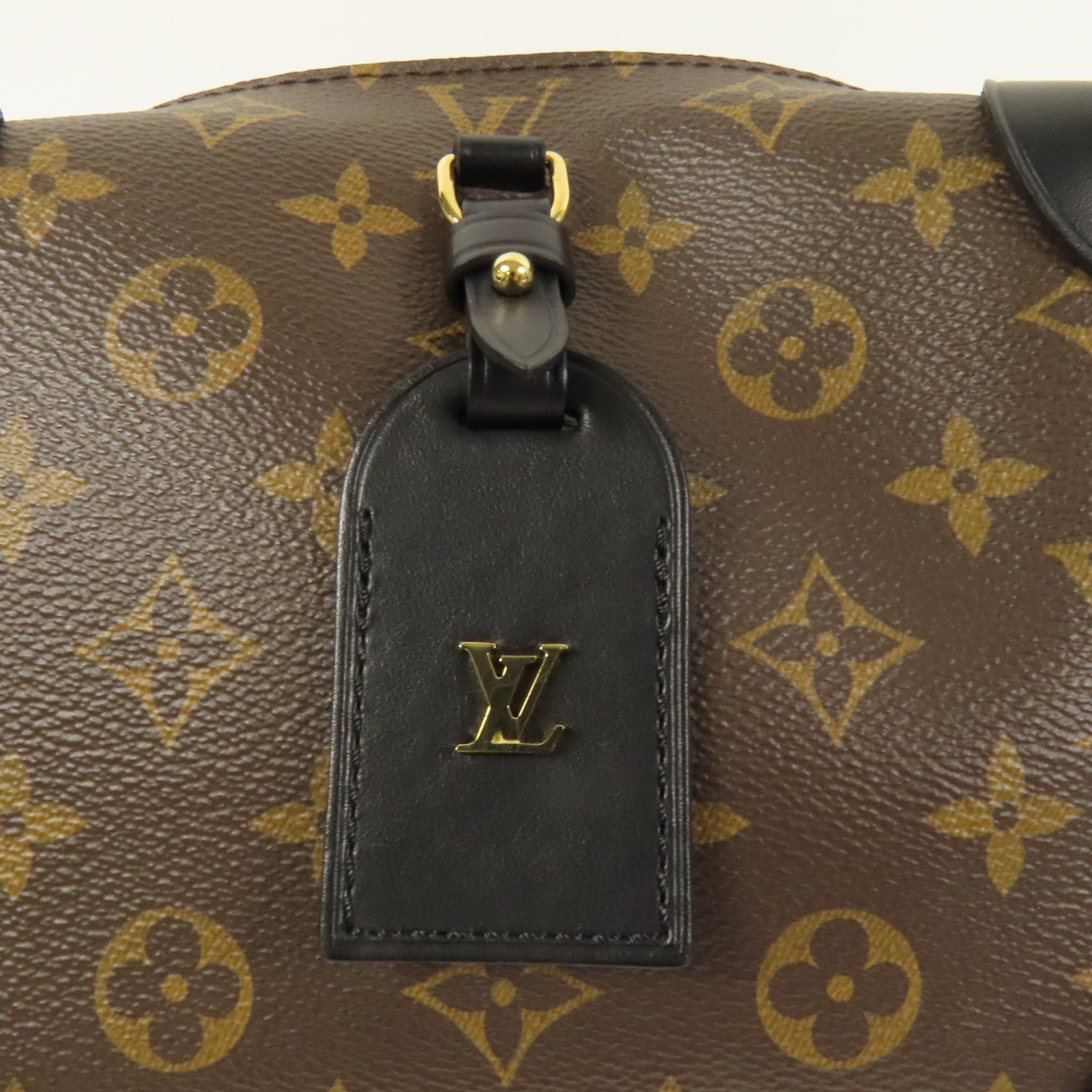 LOUIS VUITTON Monogram Petite Malle Souple金扣手挽肩背兩用袋棕色