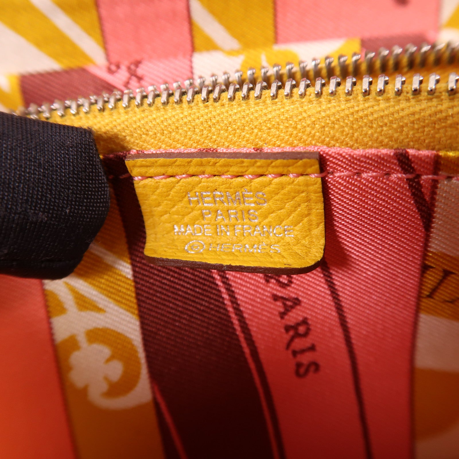 HERMES Evercolor皮革Silk In Compact Wallet銀扣錢包9D Jaune Ambre