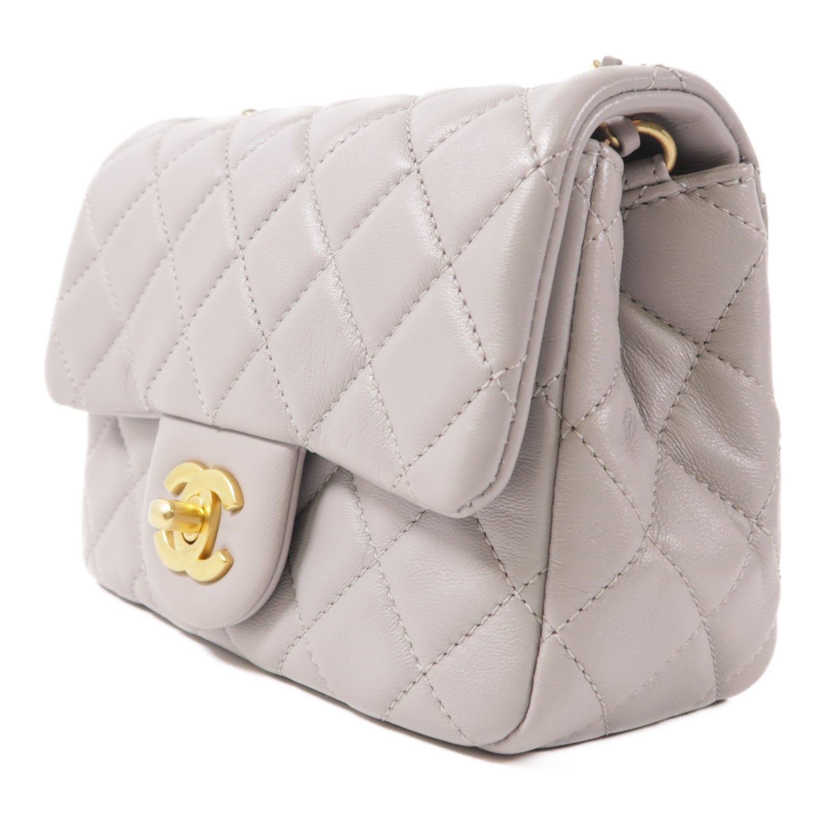 CHANEL 羊皮皮革Classic 17cm Gold Ball金扣肩背袋