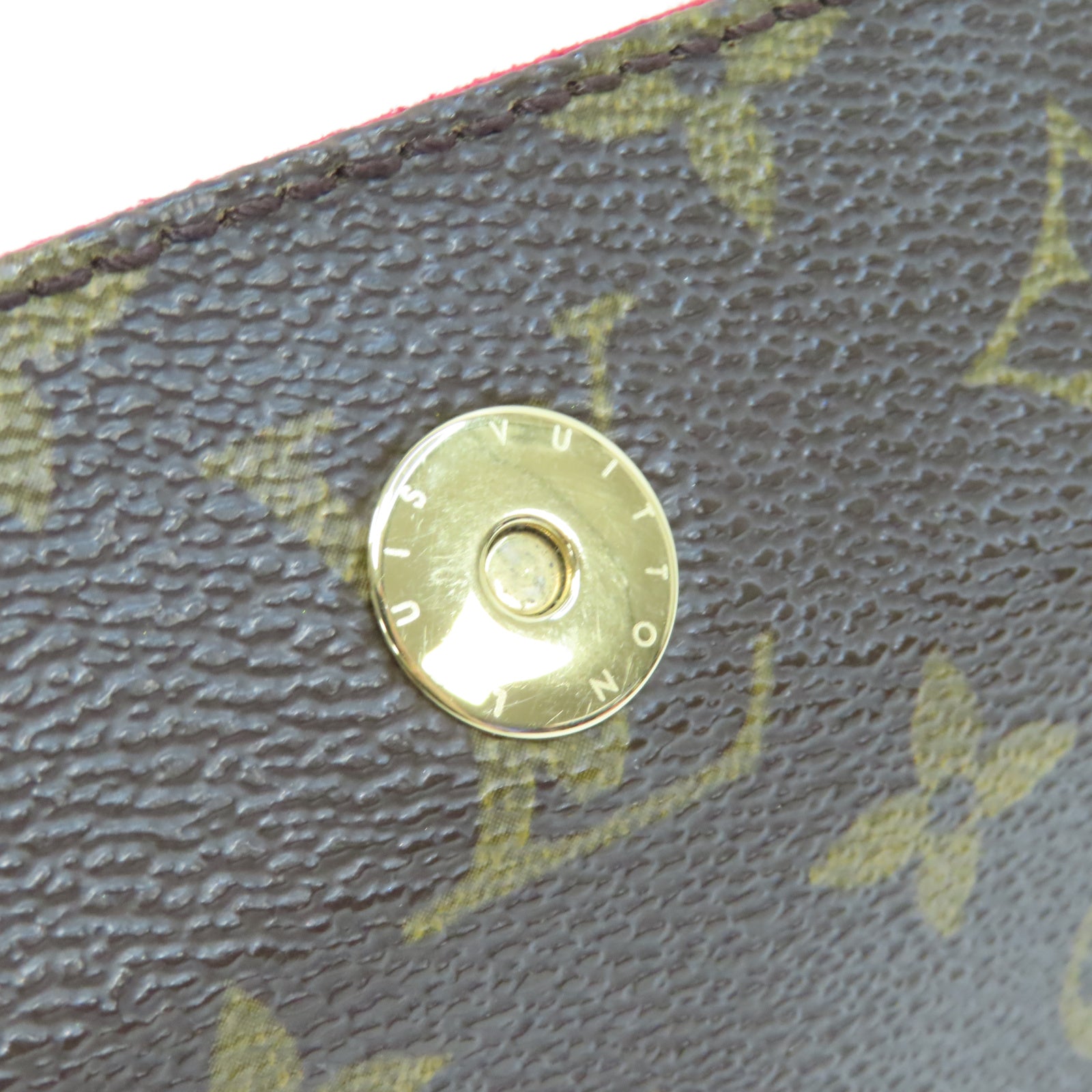 LOUIS VUITTON Monogram Recital金扣手挽袋啡色