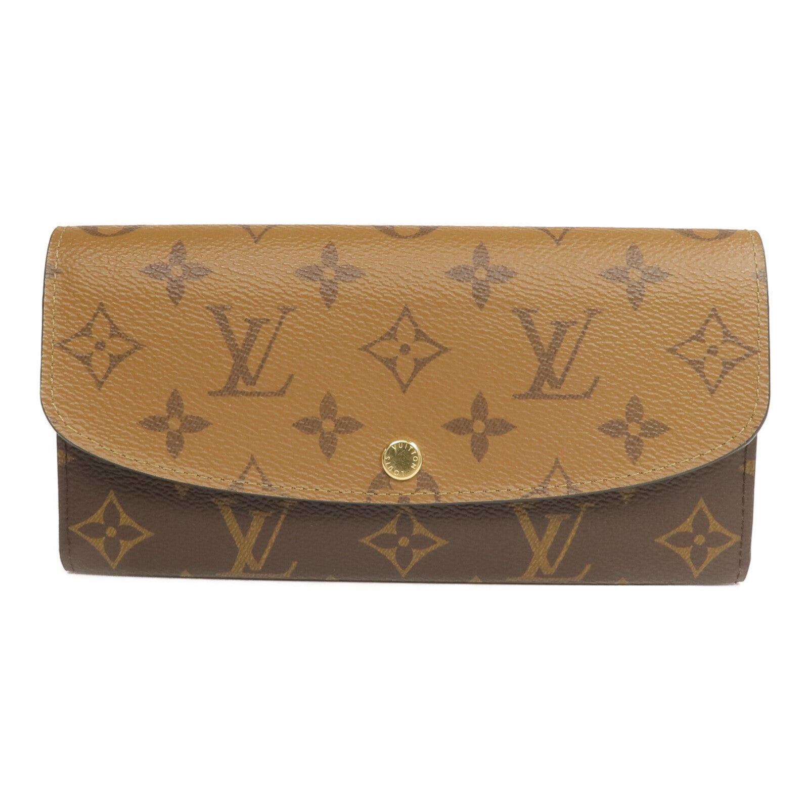 LOUIS VUITTON Monogram/Monogram Reverse Emilie長錢包