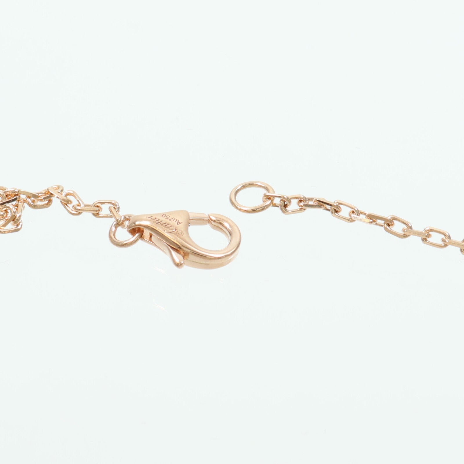 CARTIER 18K玫瑰金Love Necklace Paved鑽石項鍊