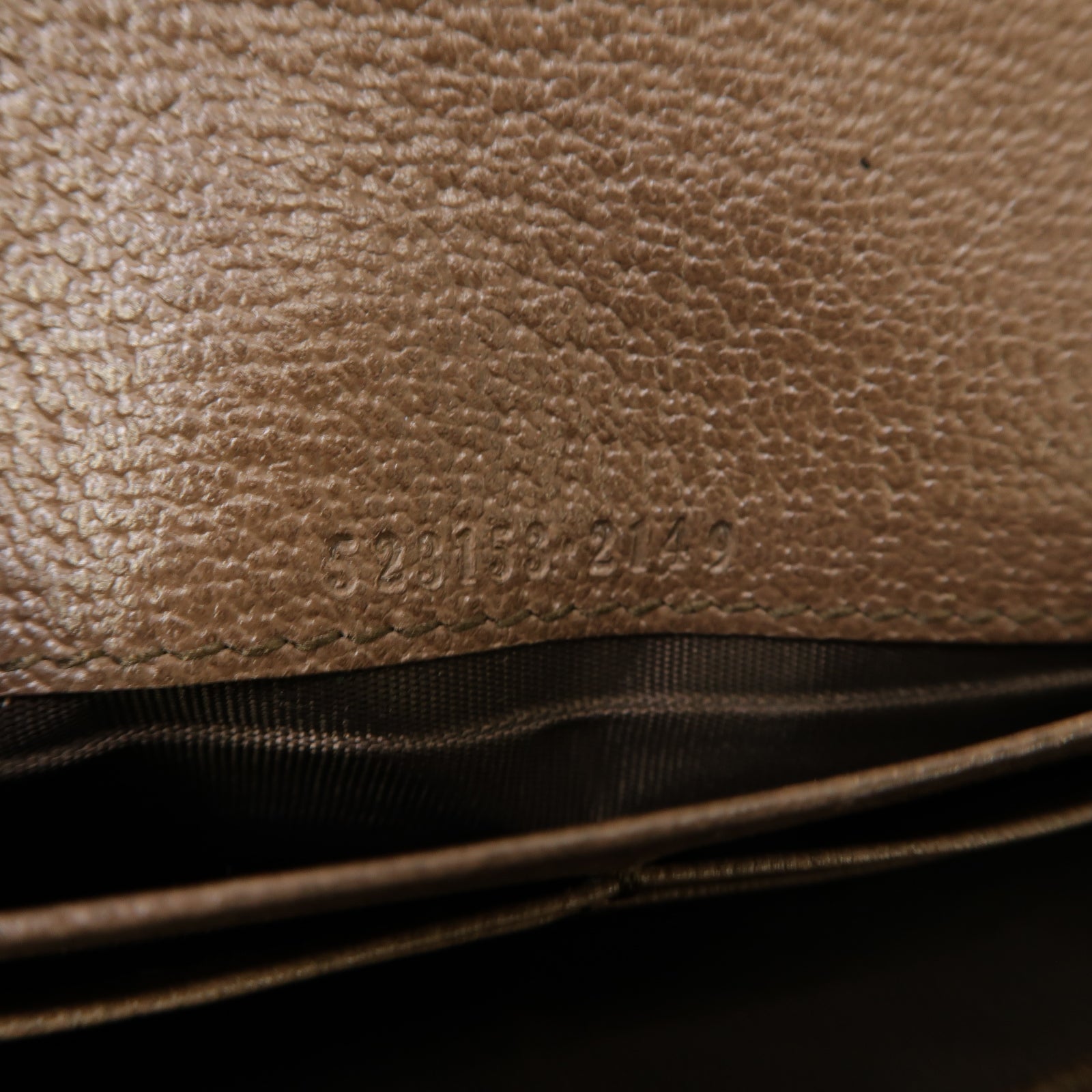 GUCCI 【激減優惠】塗層帆布/皮革Ophidia GG Supreme Long Wallet金扣長錢包啡色
