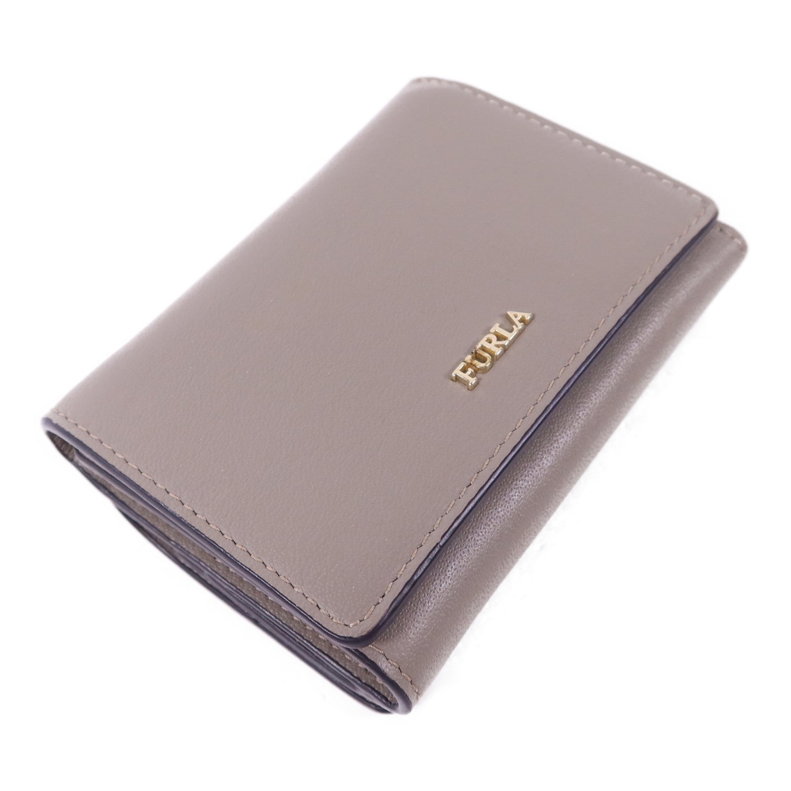Furla 牛皮皮革Trifold Wallet金扣錢包