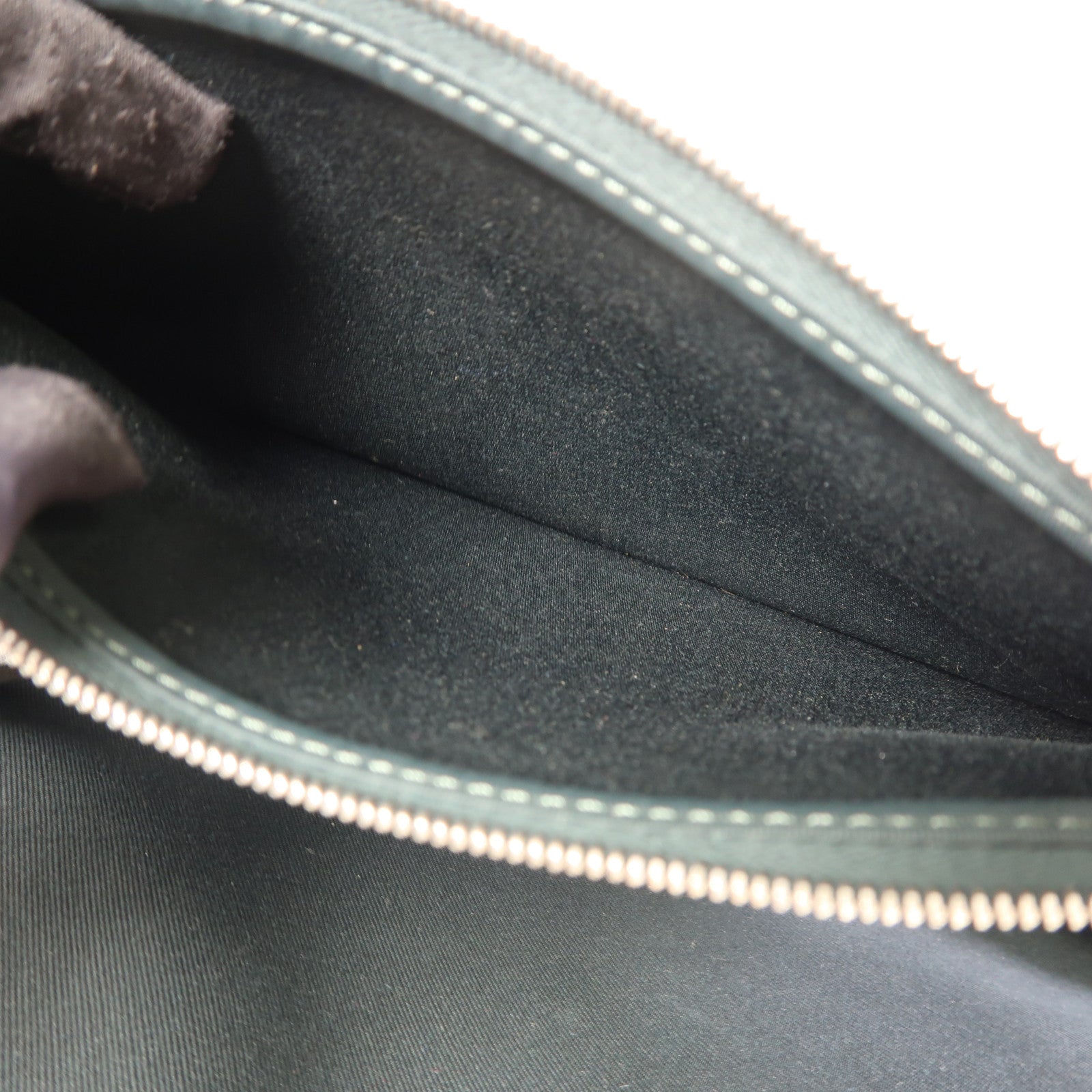 HERMES 帆布Herbag PM銀扣手挽肩背兩用袋Vert Cypress/Bleu Saphir