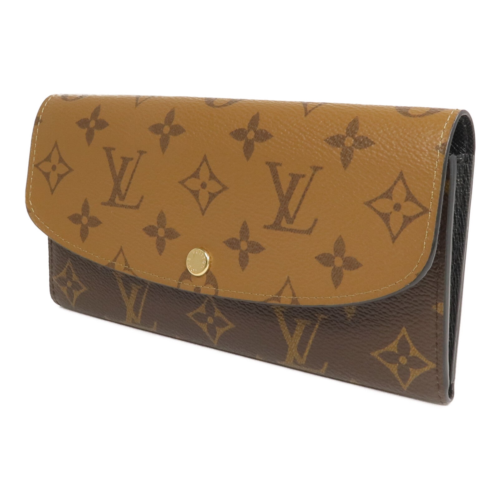 LOUIS VUITTON Monogram/Monogram Reverse Emilie長錢包