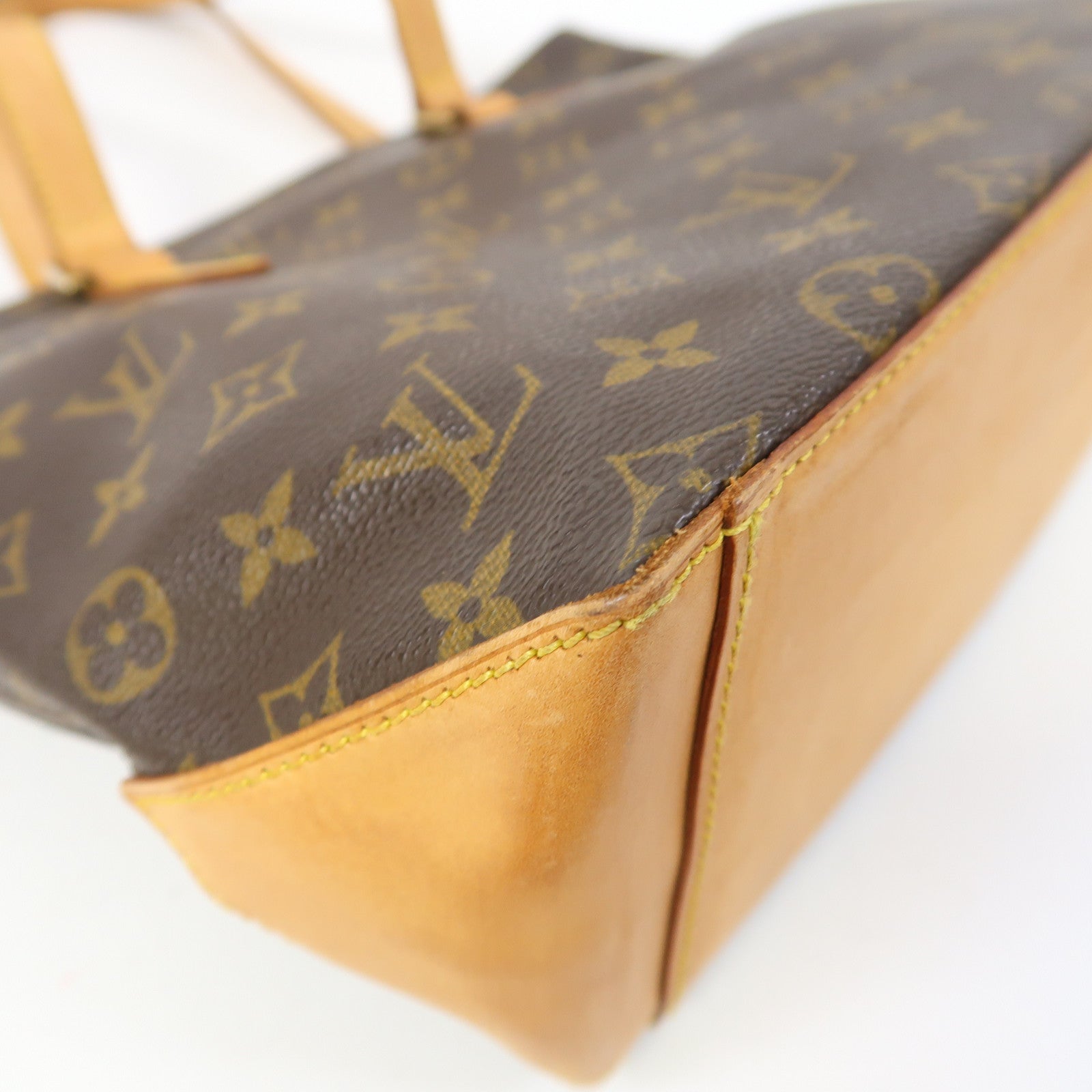 LOUIS VUITTON Monogram Cabas Piano金扣肩背袋啡色