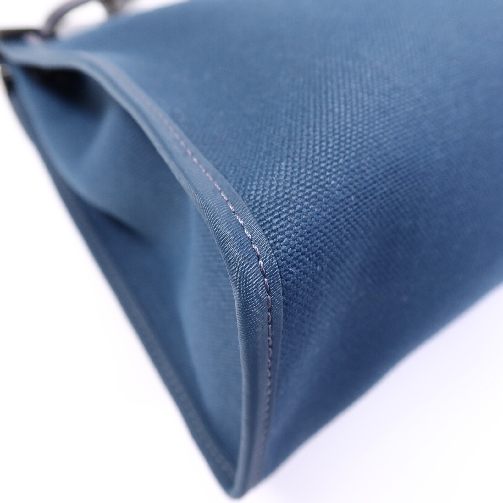 HERMES 帆布Herbag PM手挽肩背兩用袋Ocean Blue/Blue Indi