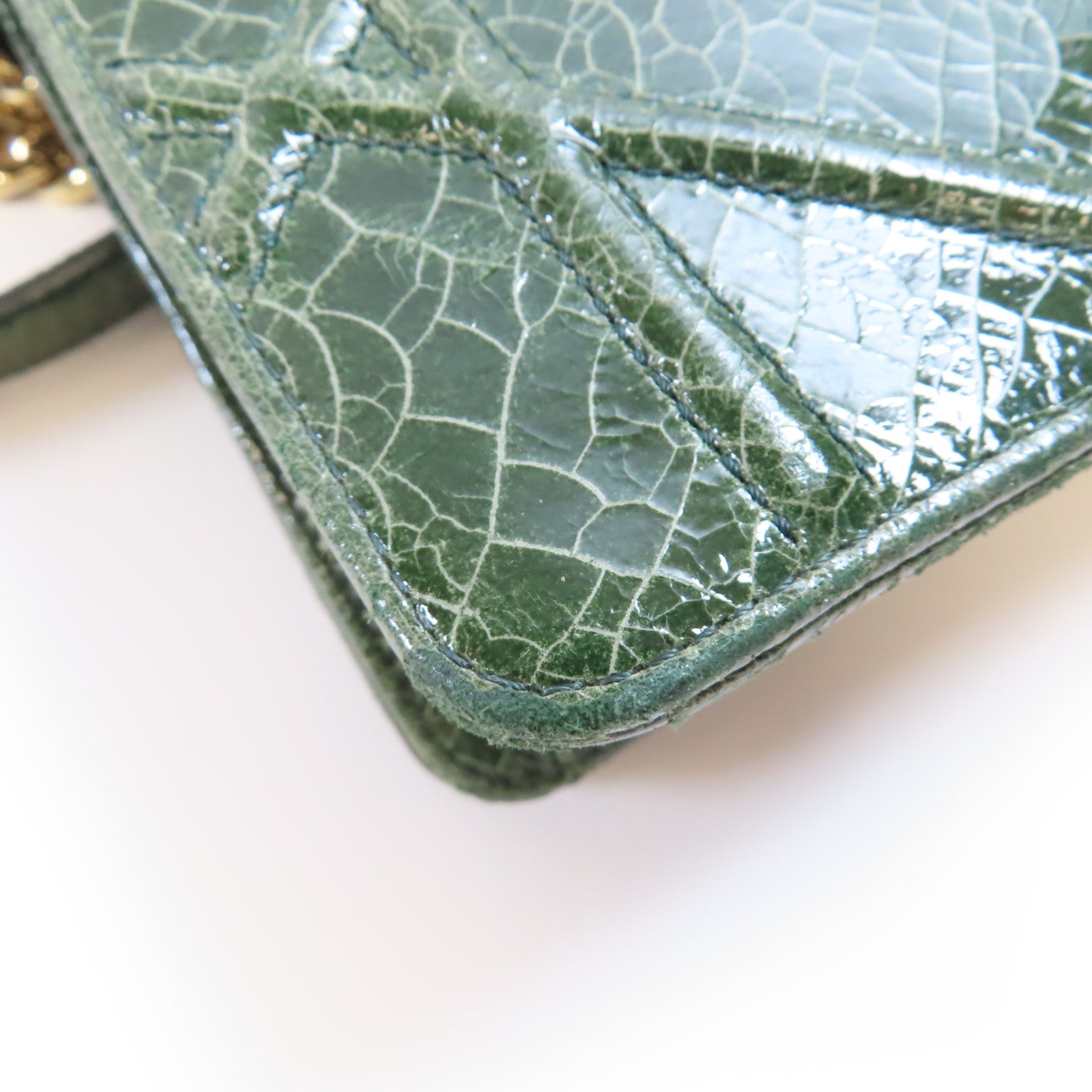 Dior CD GHW Diorama Shoulder Bag M0440 Calfksin Leather Green