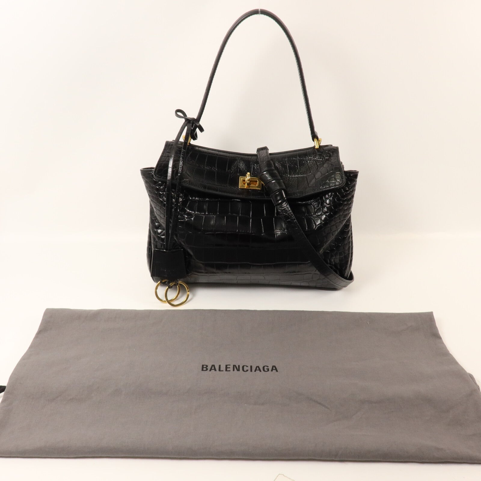 BALENCIAGA 牛皮皮革Rodeo Small手挽肩背兩用袋
