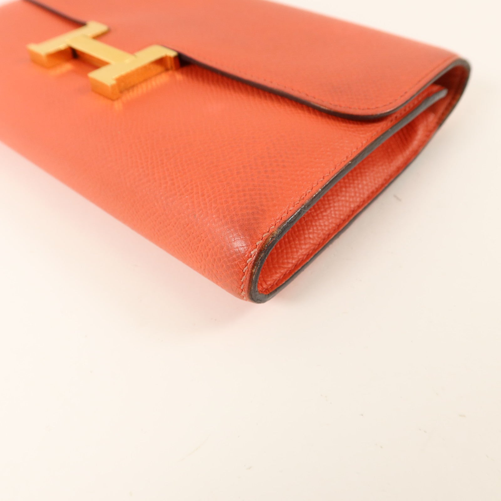 HERMES Epsom皮革Constance Long Wallet長錢包Rose Jaipur