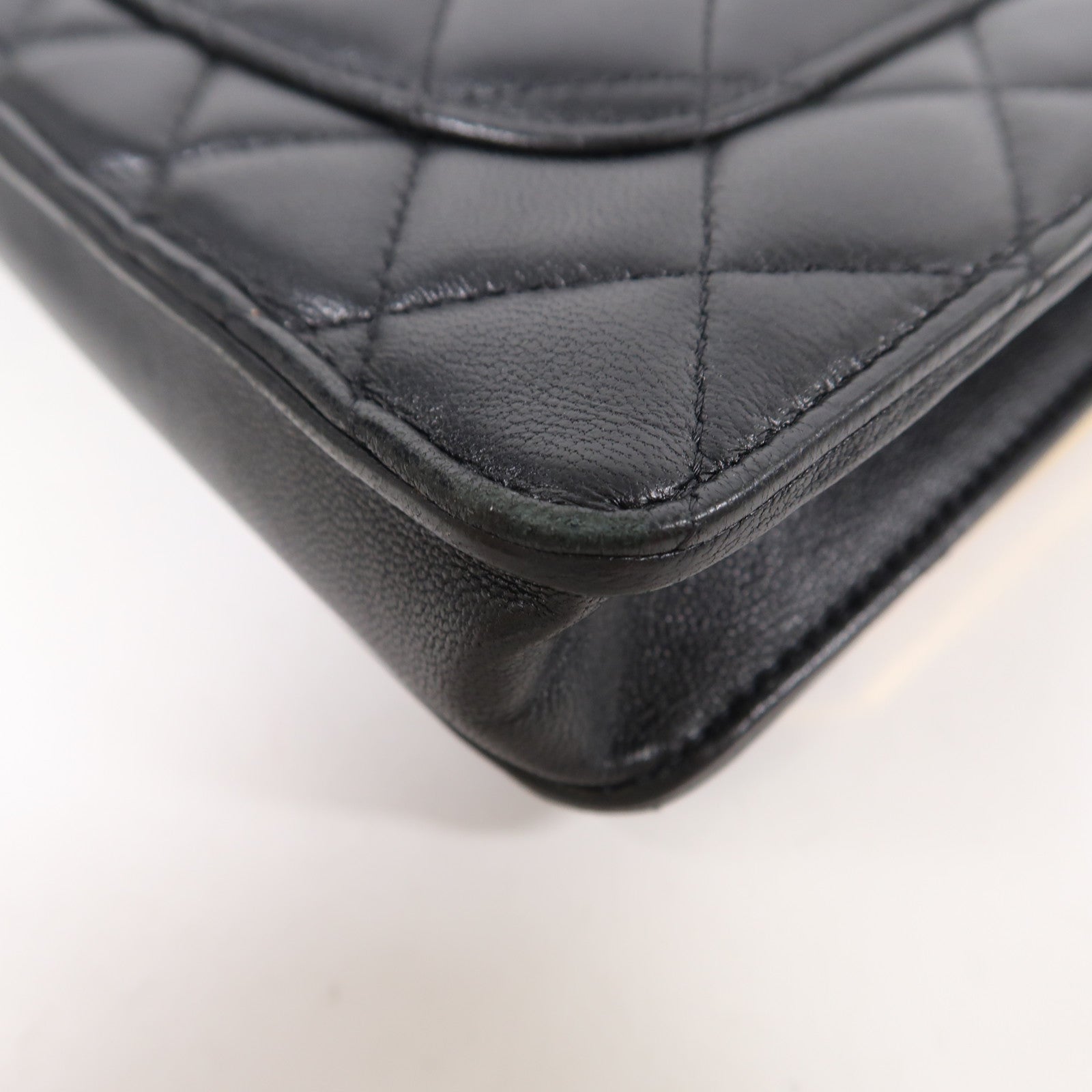 CHANEL 羊皮皮革Wallet On Chain金扣鏈帶肩背袋
