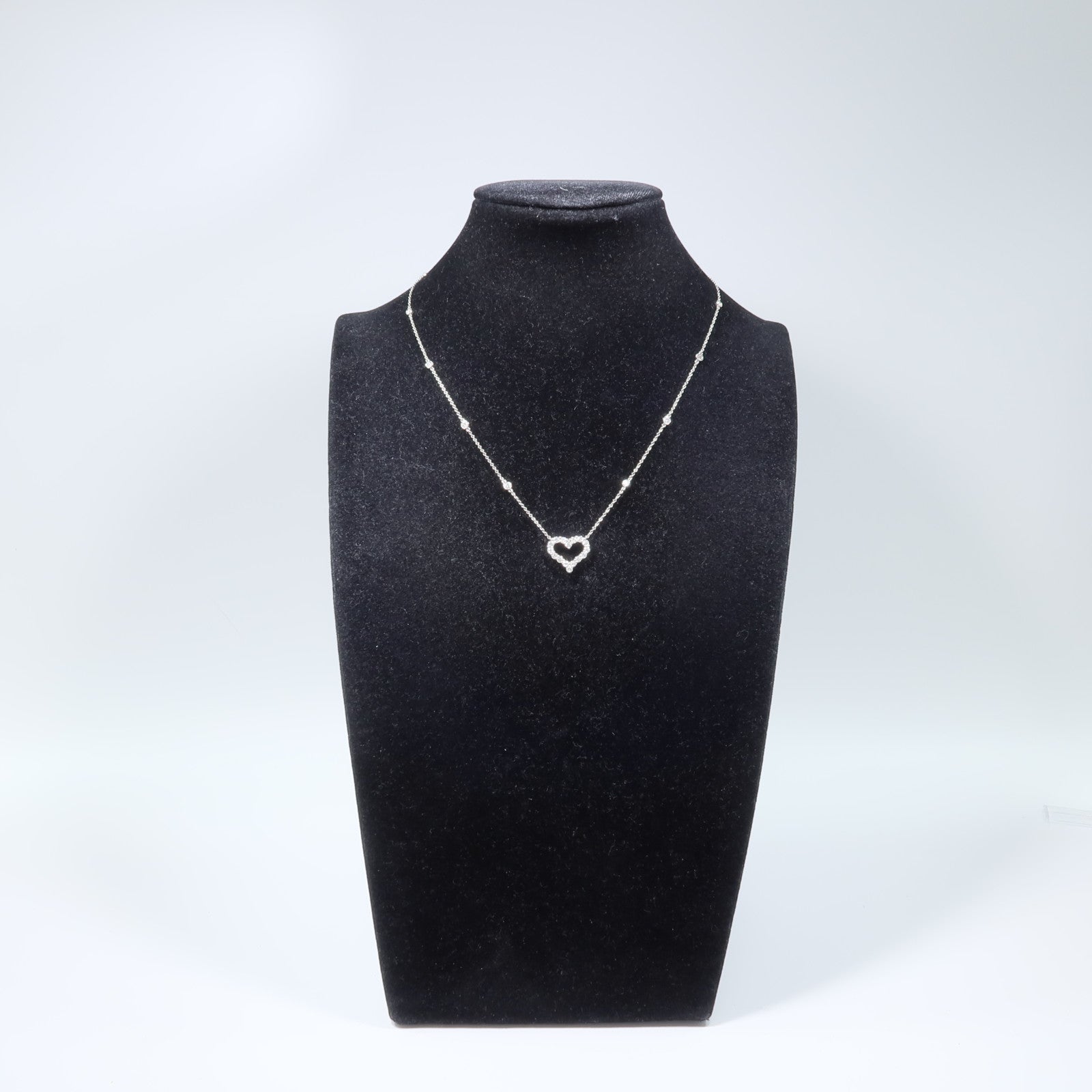 TIFFANY＆CO PT950鉑金Diamond Hearts鑽石項鍊
