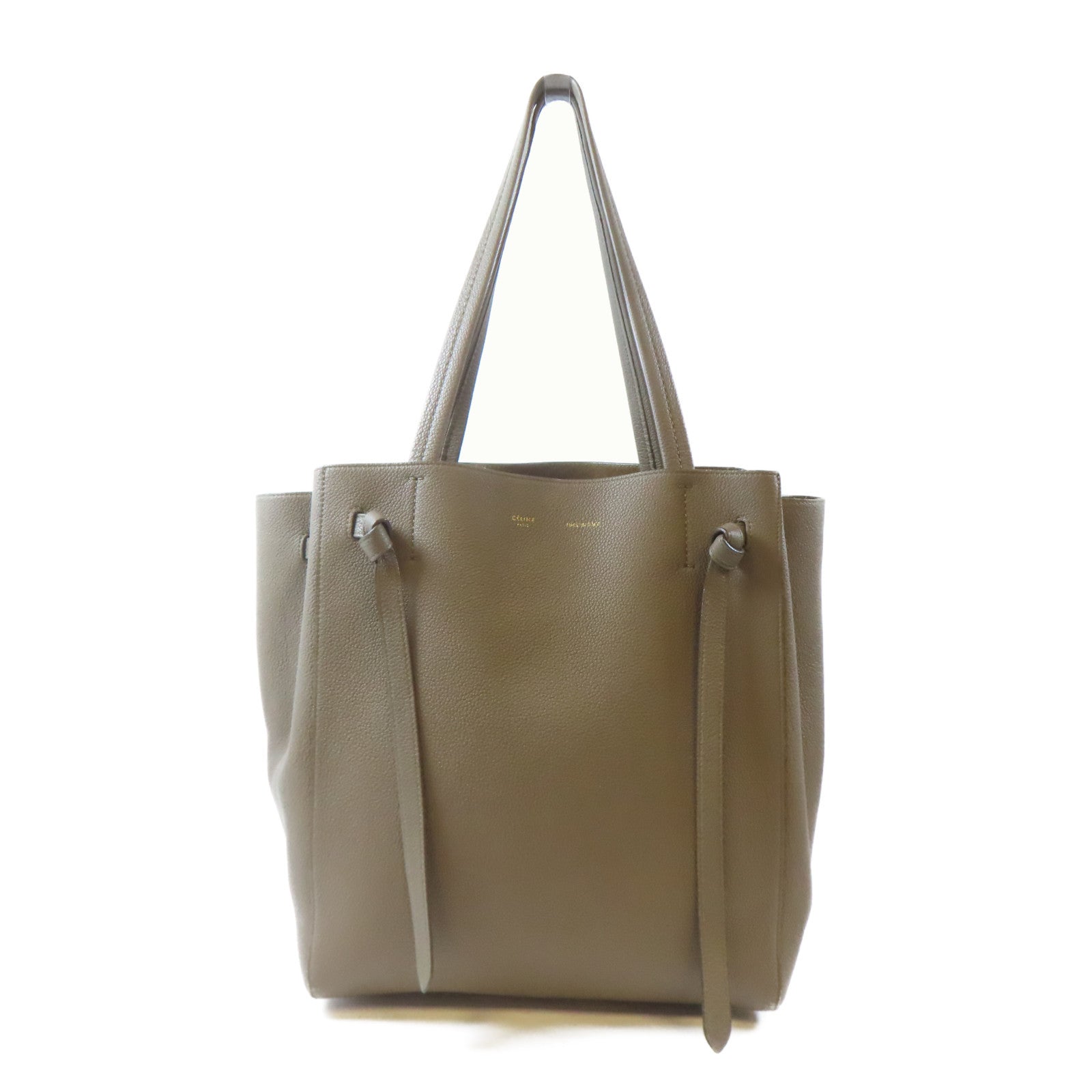 CELINE 牛皮皮革Small Cabas Phantom肩背袋啡色