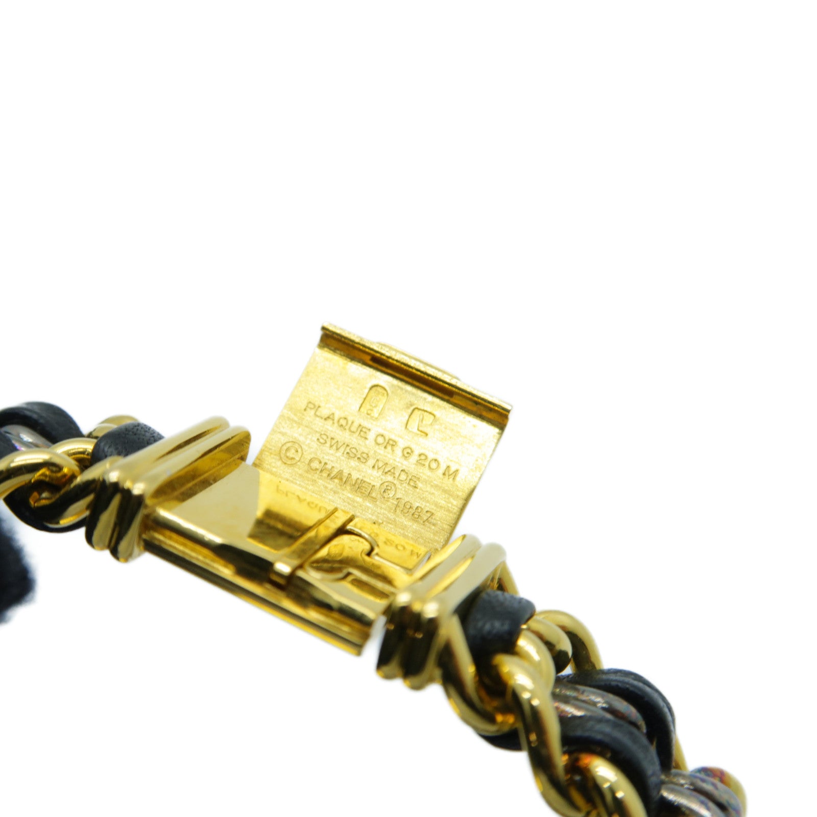 CHANEL 【激減優惠】Premiere M鍍金手錶石英機芯黑色/金色