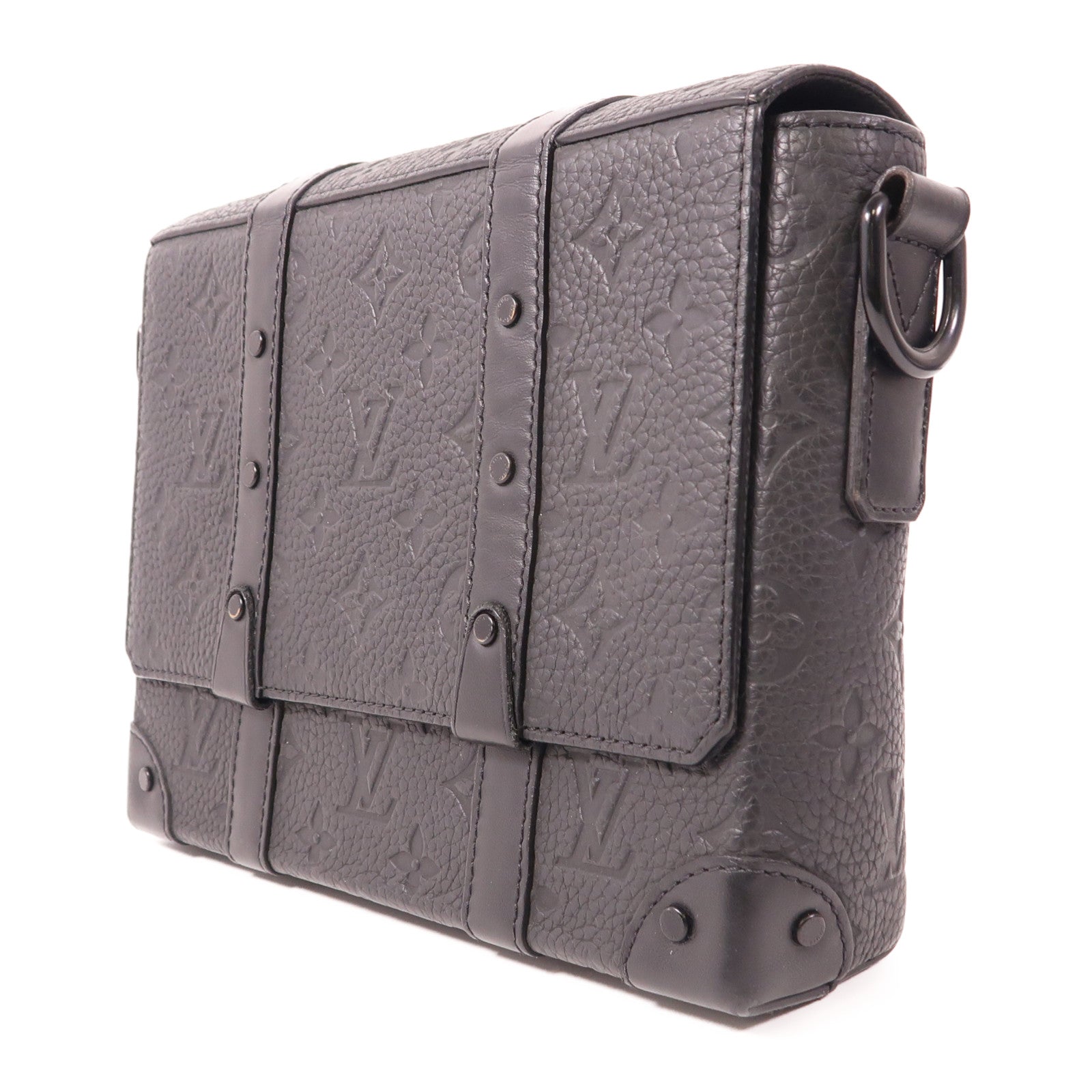 LOUIS VUITTON Monogram Taurillon Trunk Messenger Bag肩背袋