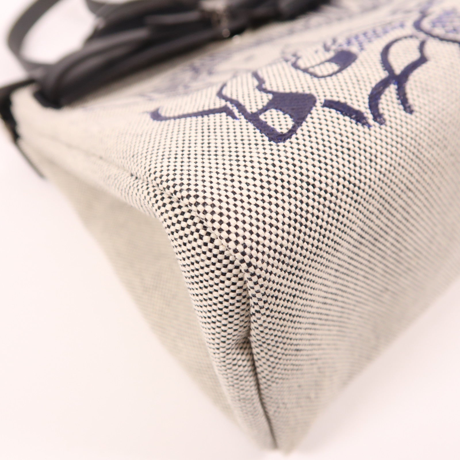 HERMES 帆布Herbag PM Retourne Pegase Pop銀扣 手挽肩背兩用袋黑色/藍色