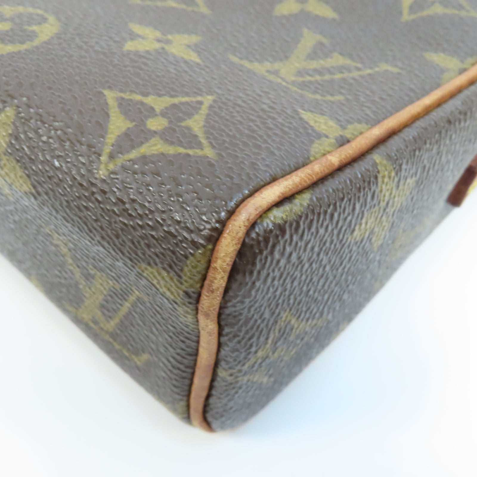 LOUIS VUITTON Monogram Recital金扣手挽袋啡色