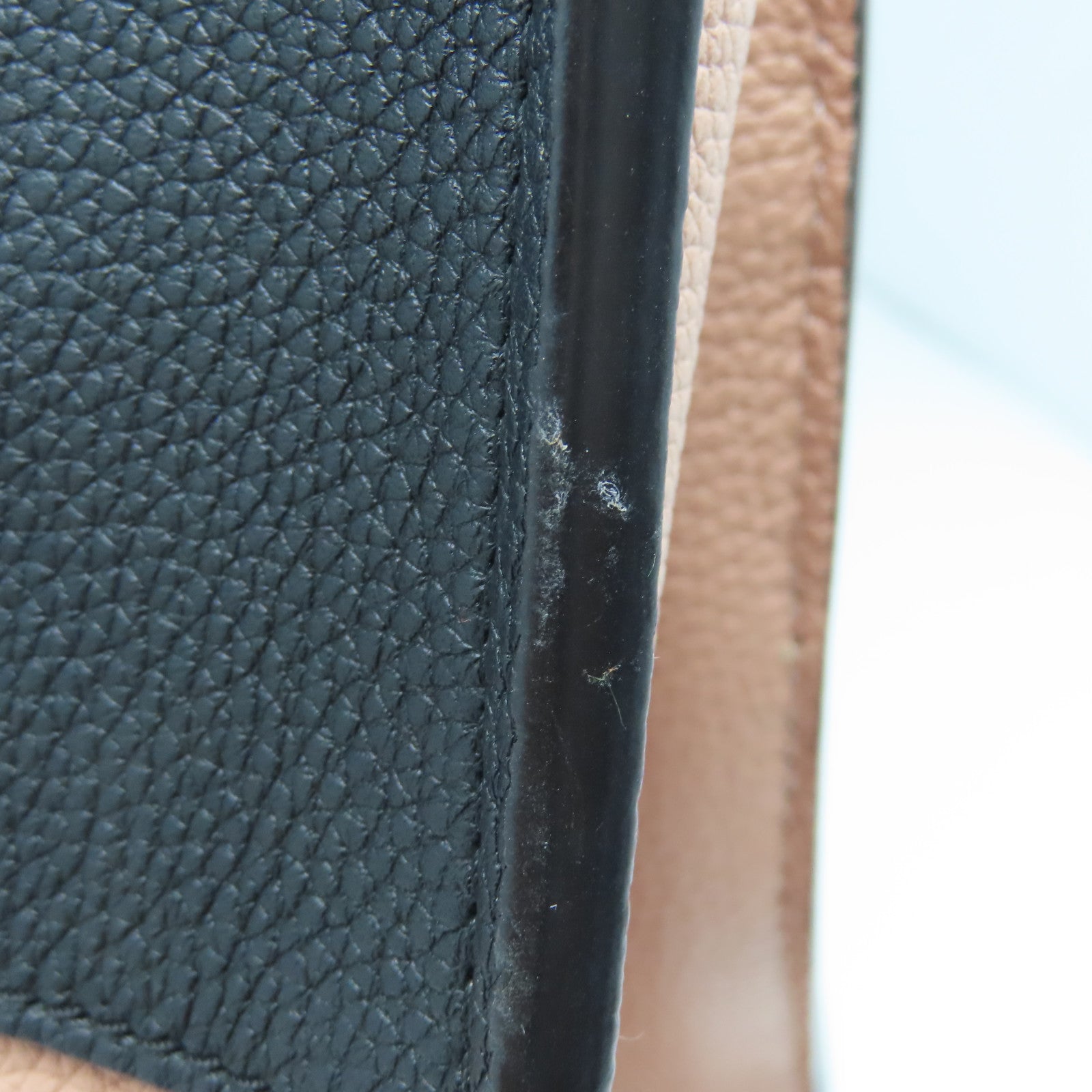 LOUIS VUITTON Leather City Steames MM Gold Buckle Tote Bag Black/Pink (Without Shoulder Strap)