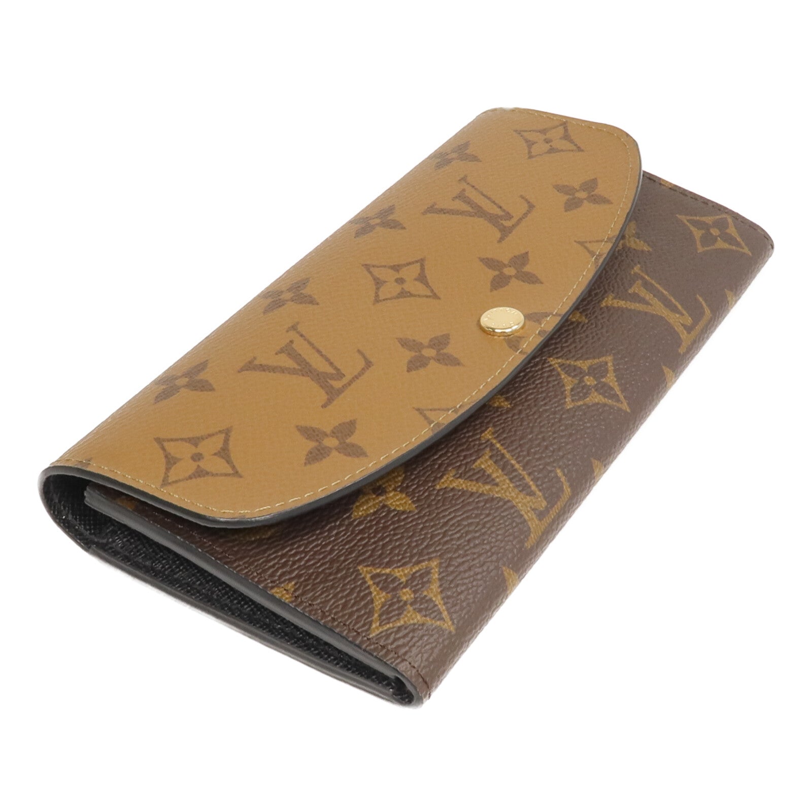LOUIS VUITTON Monogram/Monogram Reverse Emilie長錢包