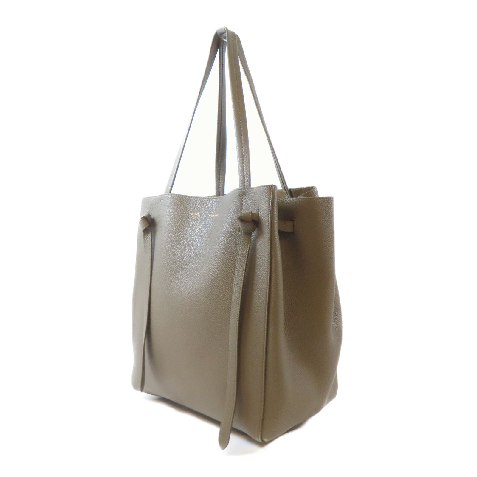 CELINE 牛皮皮革Small Cabas Phantom肩背袋啡色