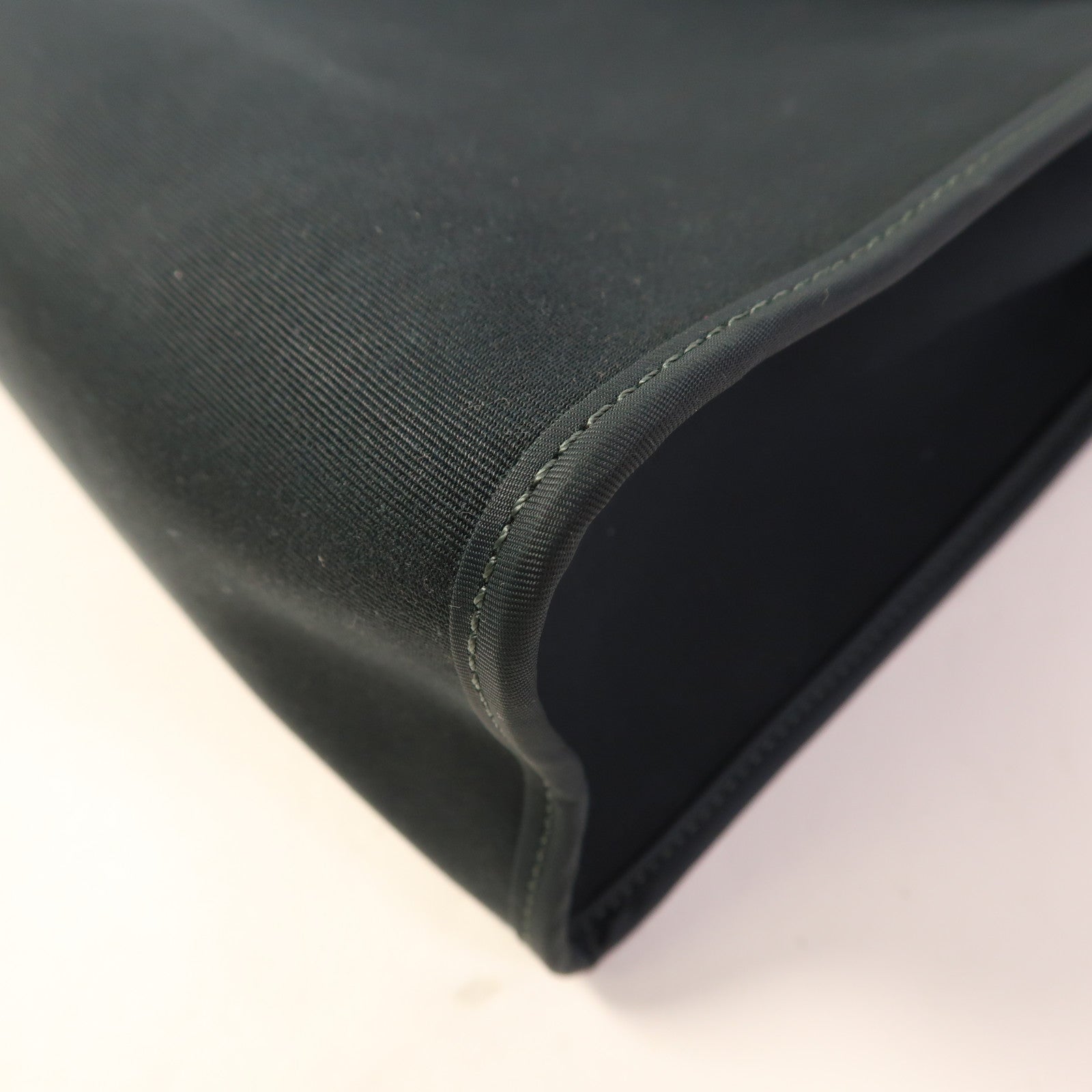 HERMES 帆布Herbag PM銀扣手挽肩背兩用袋Vert Cypress/Bleu Saphir