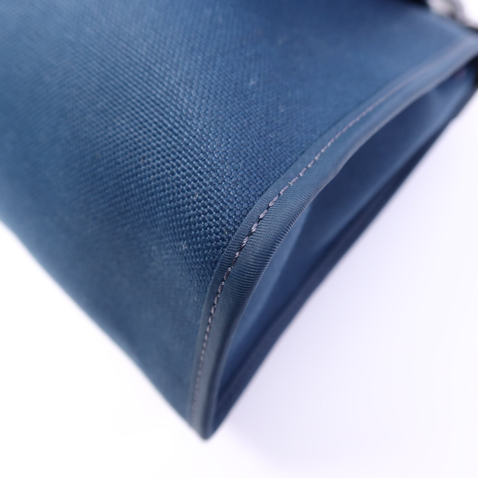 HERMES 帆布Herbag PM手挽肩背兩用袋Ocean Blue/Blue Indi
