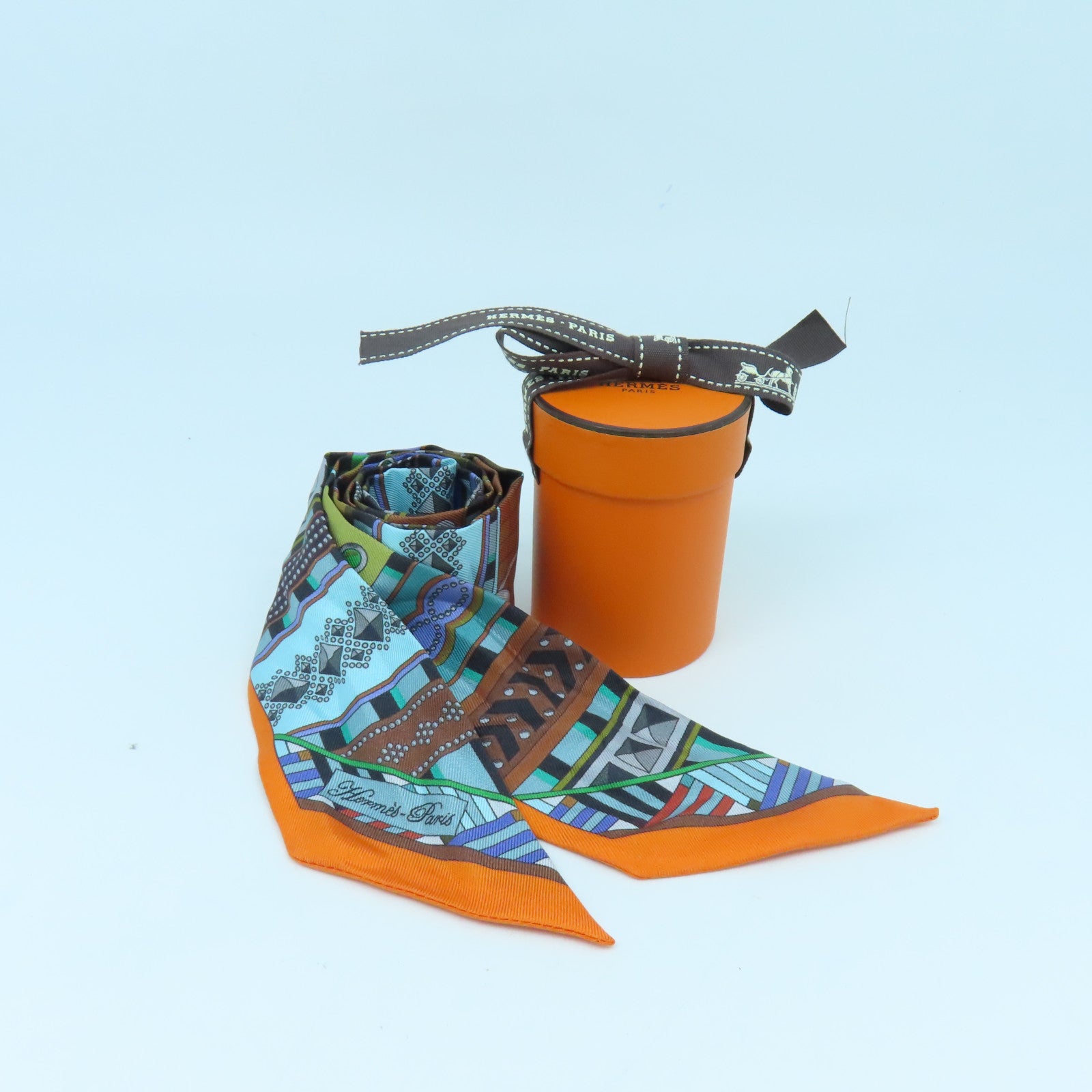HERMES 【激減優惠】絲質Twilly絲巾彩色