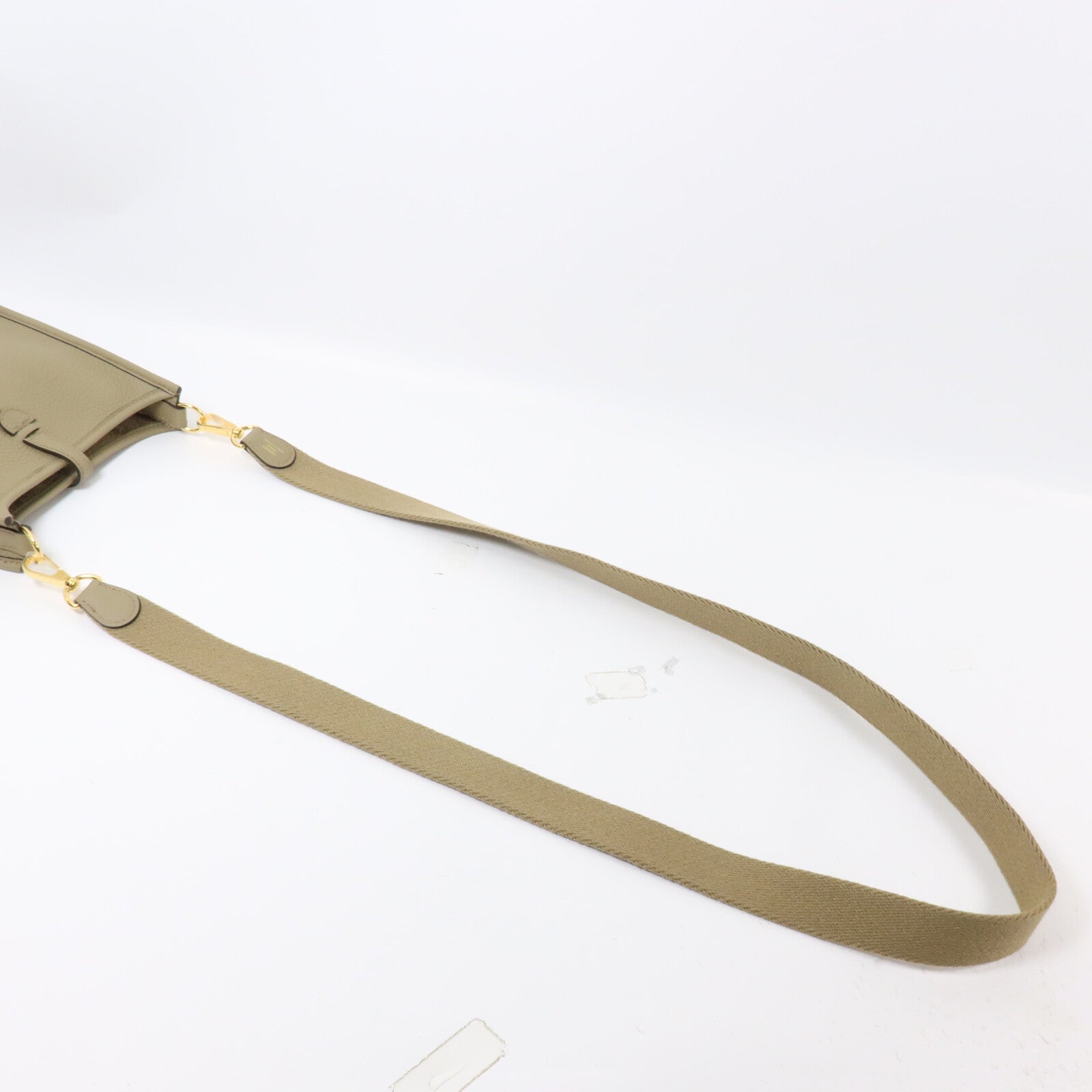 HERMES Clemence皮革Evelyne TPM肩背袋Beige Marfa