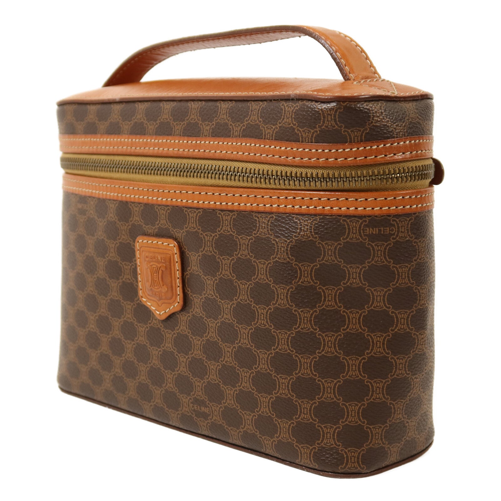 CELINE 牛皮皮革Vintage金扣手挽袋