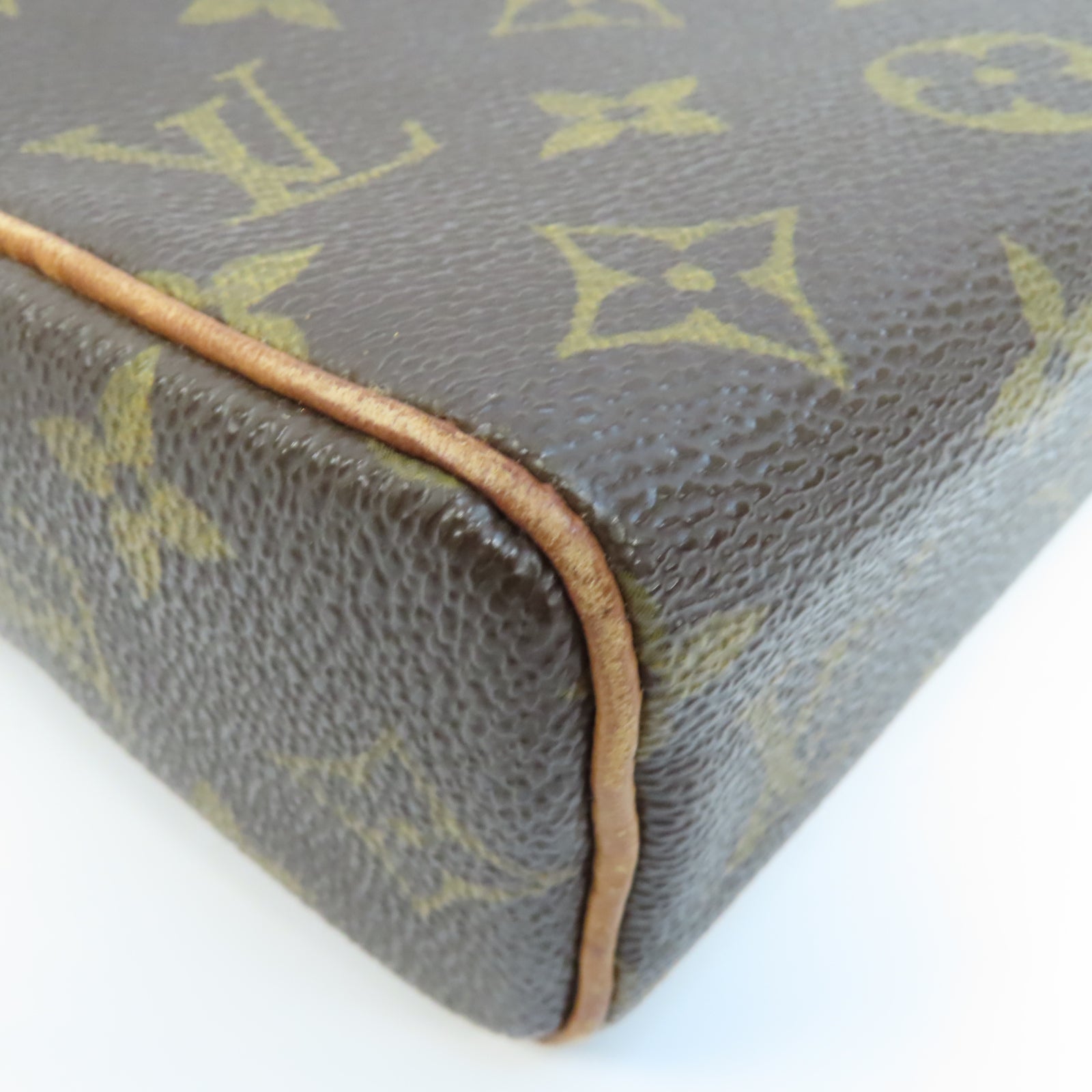 LOUIS VUITTON Monogram Recital金扣手挽袋啡色