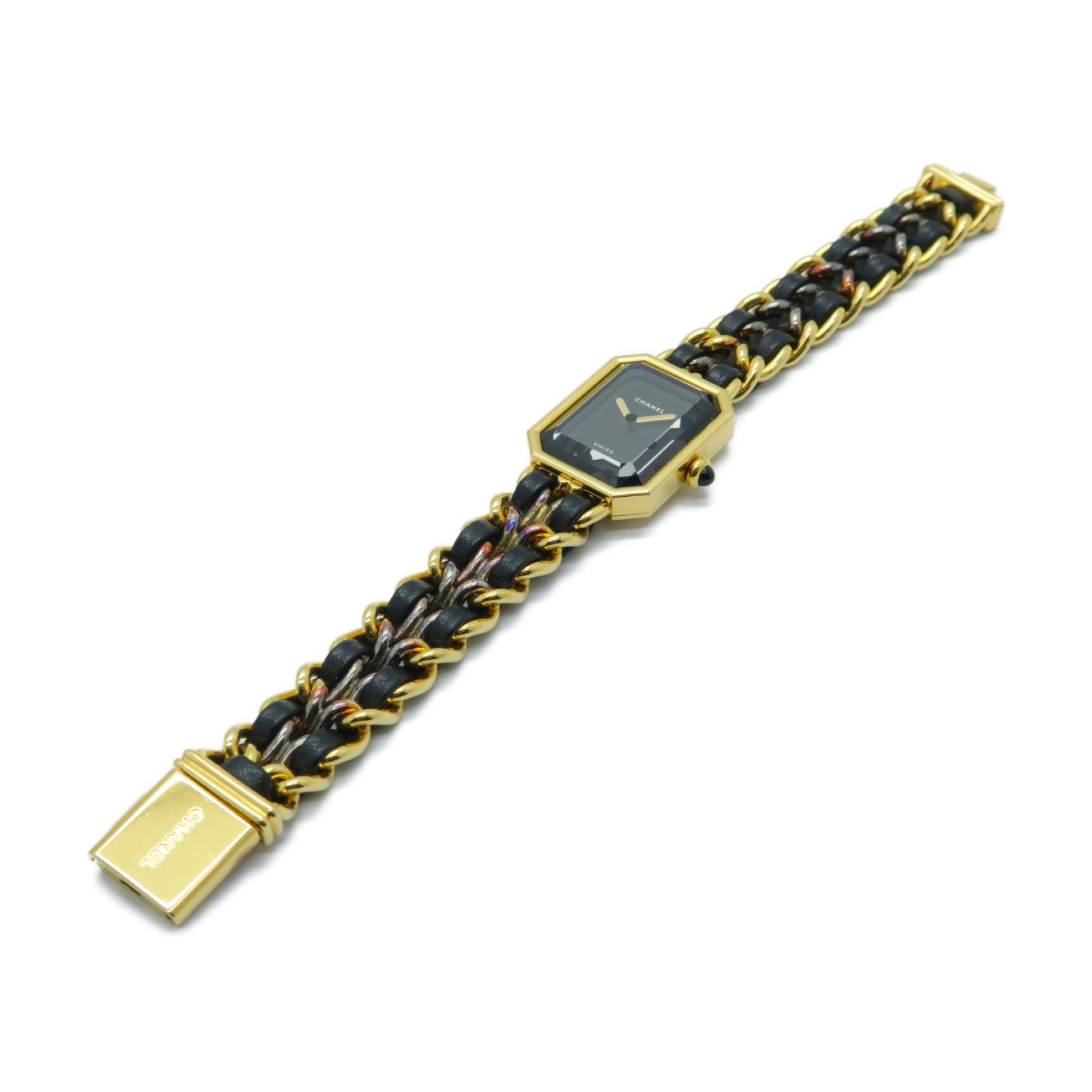 CHANEL 【激減優惠】Premiere M鍍金手錶石英機芯黑色/金色