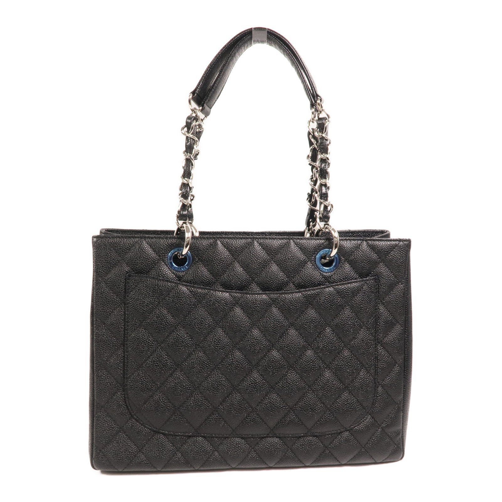 CHANEL 牛皮皮革GST Grand Shopping Tote Bag鏈帶肩背袋