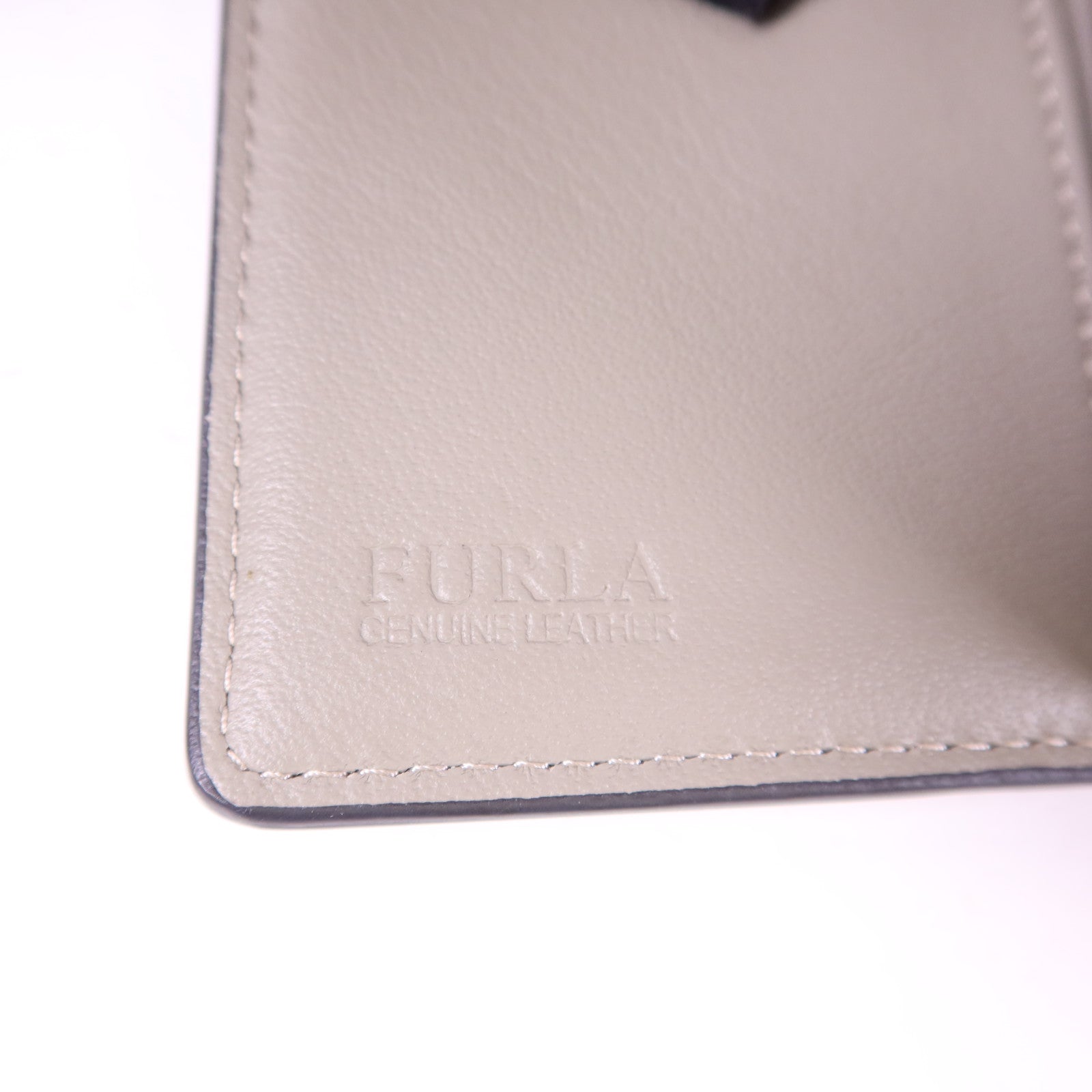 Furla 牛皮皮革Trifold Wallet金扣錢包